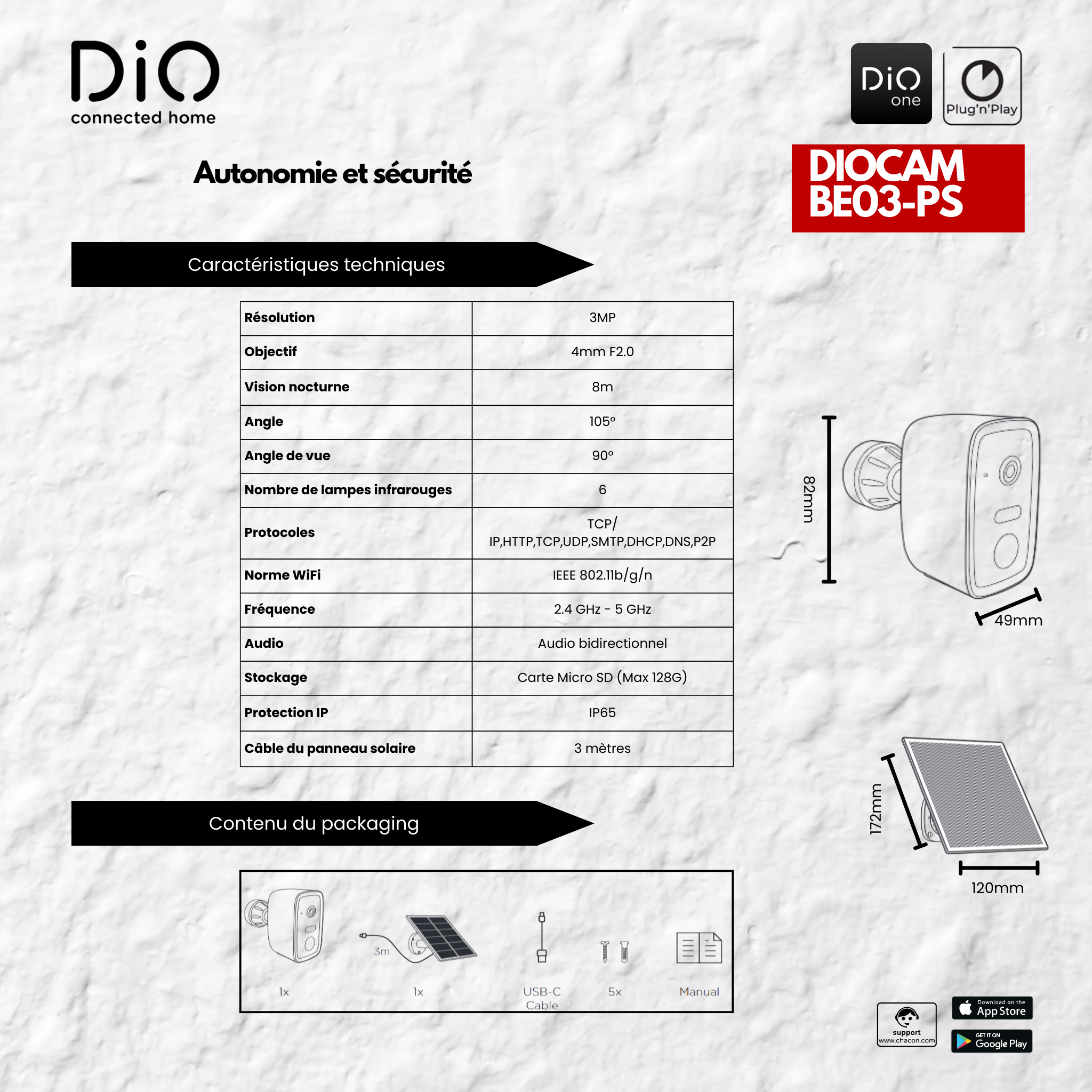 Draadloze outdoor WiFi camera met zonnepaneel