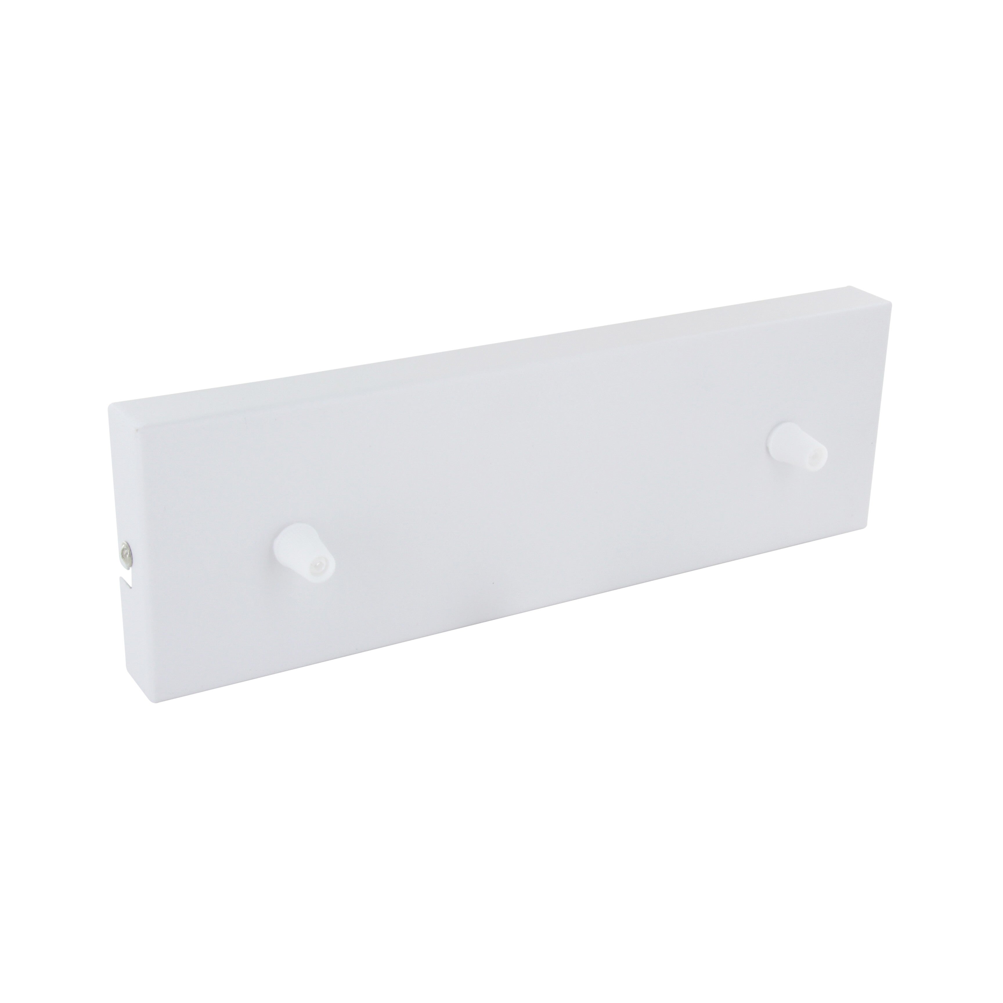 Rectangular metal ceiling light - white