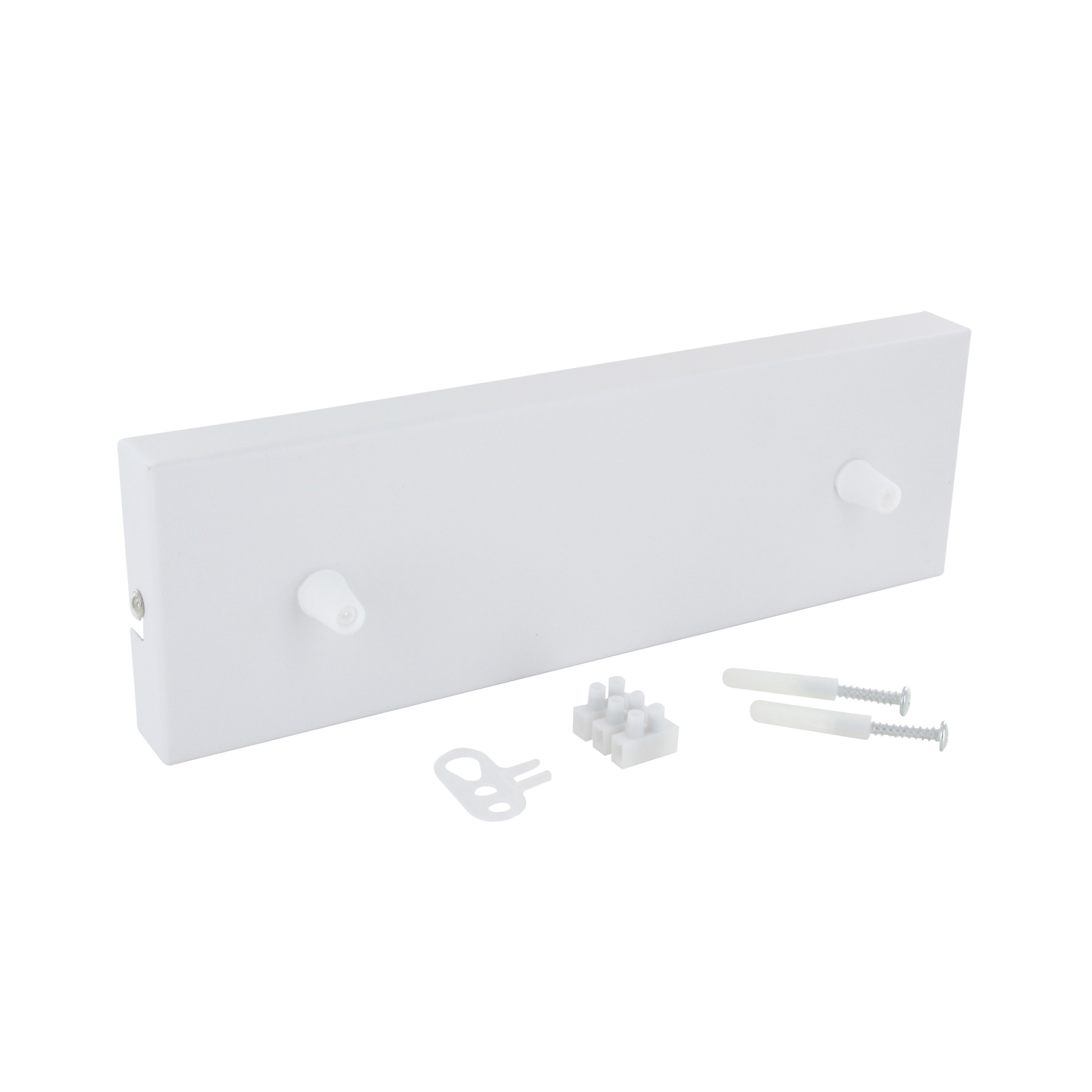 Rectangular metal ceiling light - white