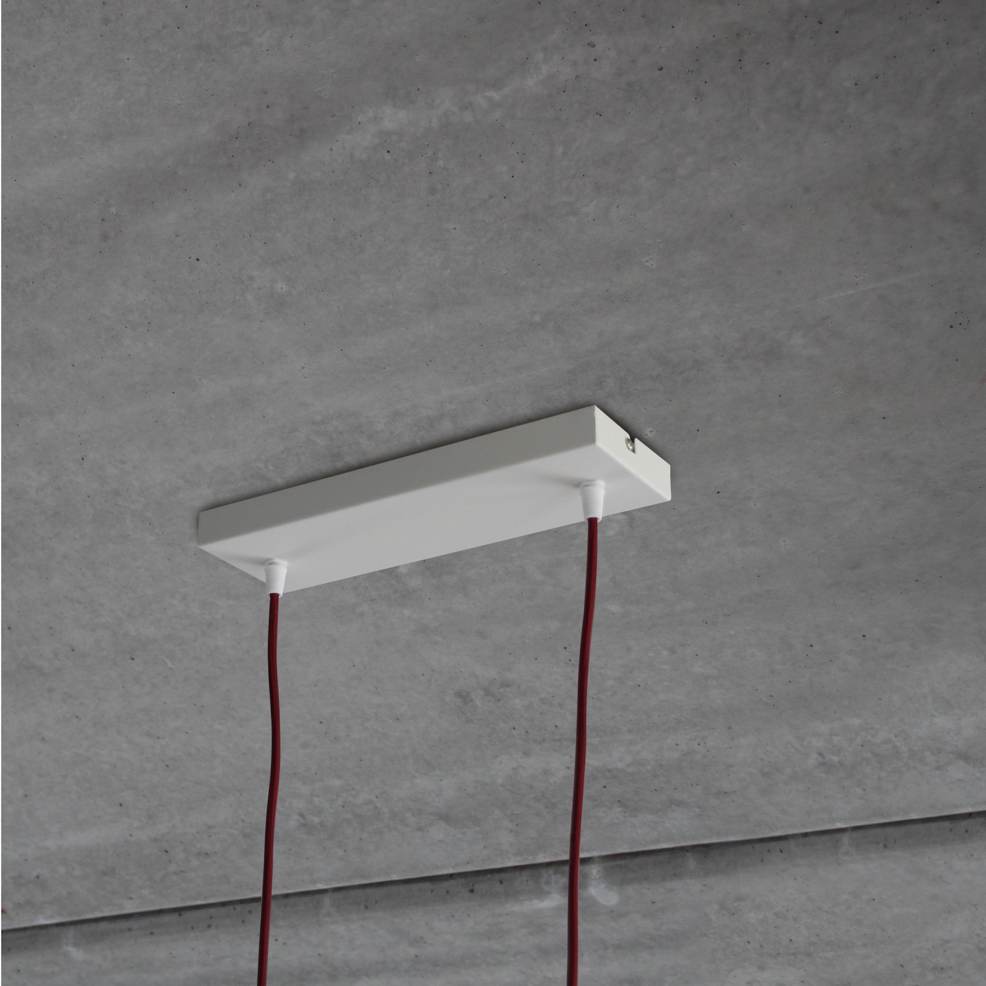 Rectangular metal ceiling light - white