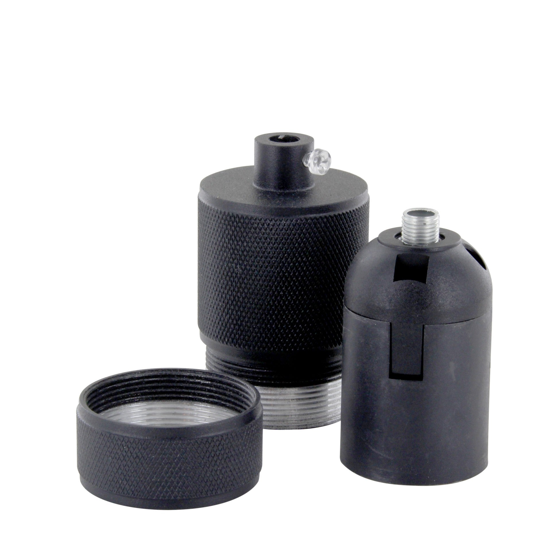 Aluminum lampholder - black