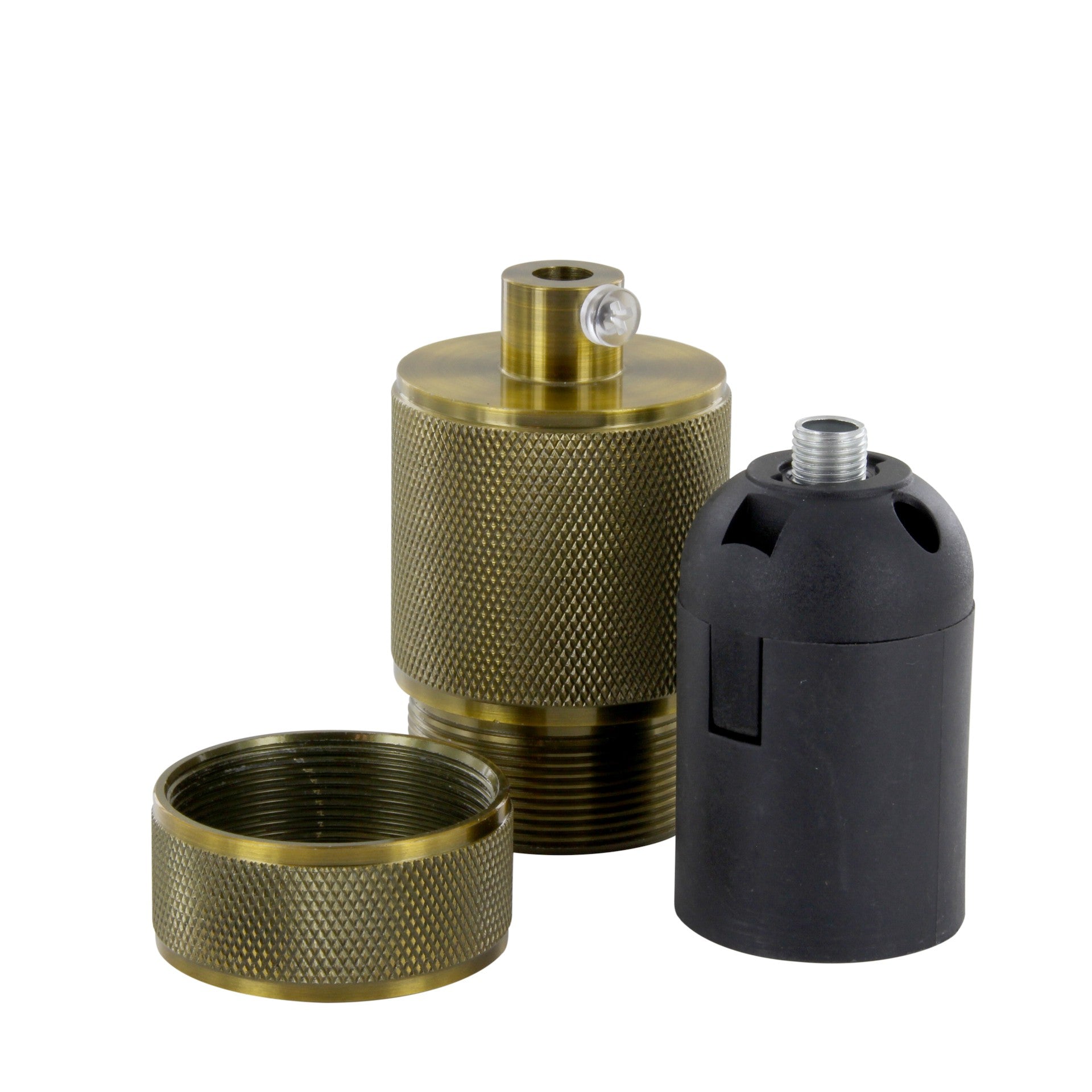 Aluminum lampholder - brass