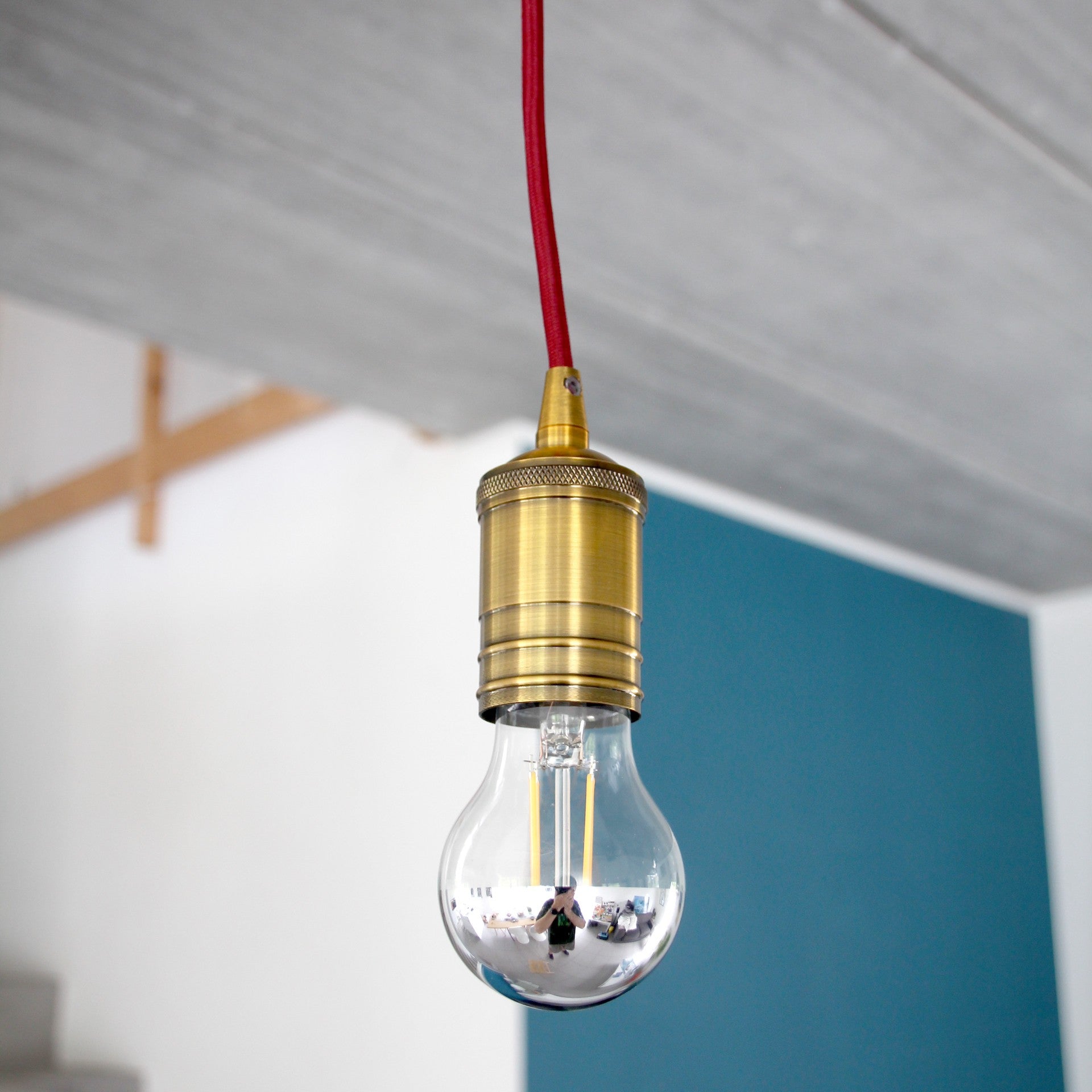 Gladde aluminium lamphouder - goud