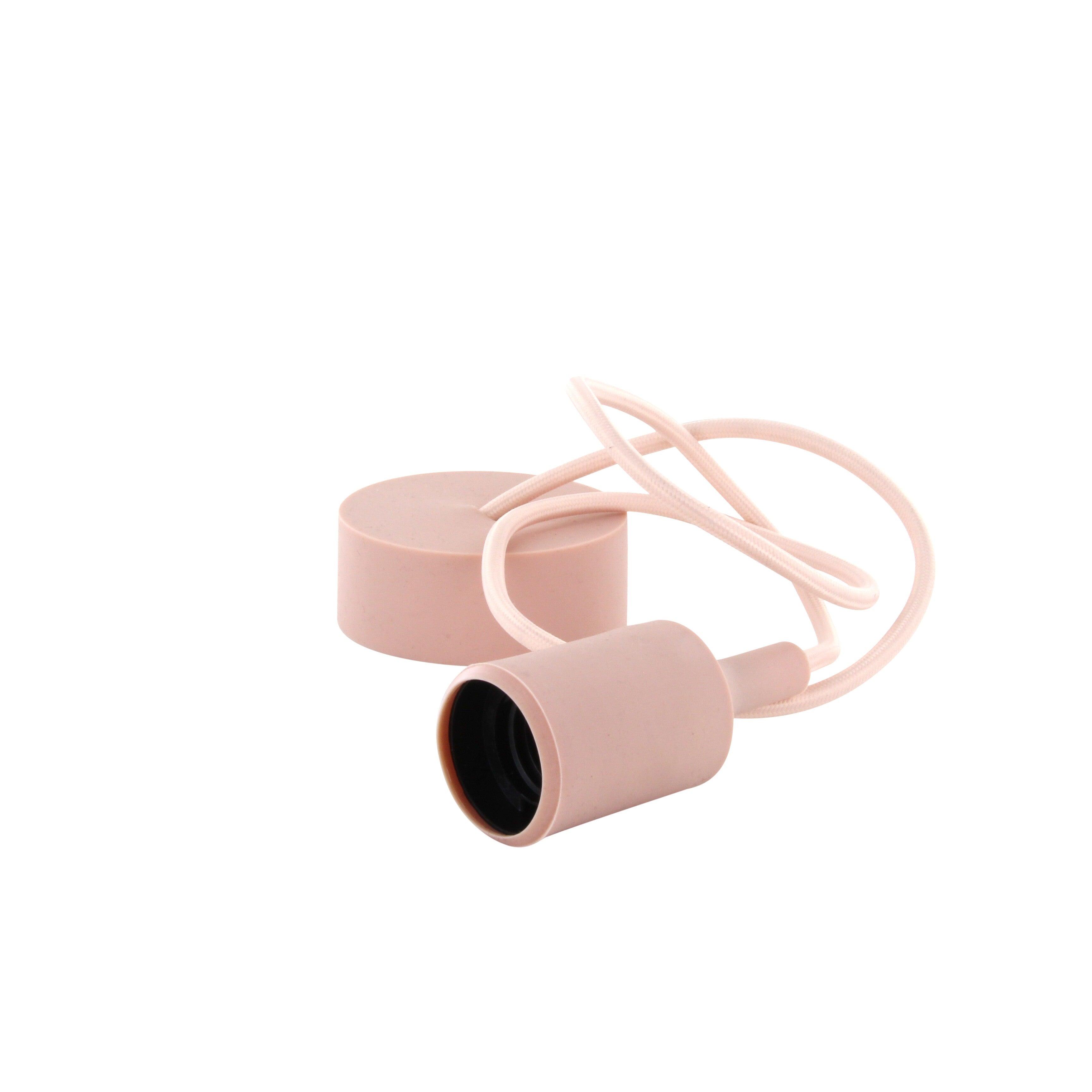Silicone pendant light kit - pale pink