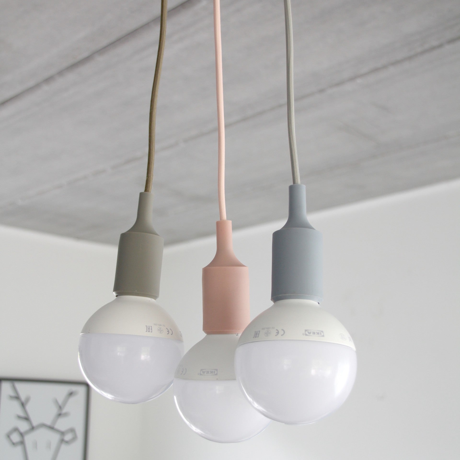 Silicone pendant light kit - Grey