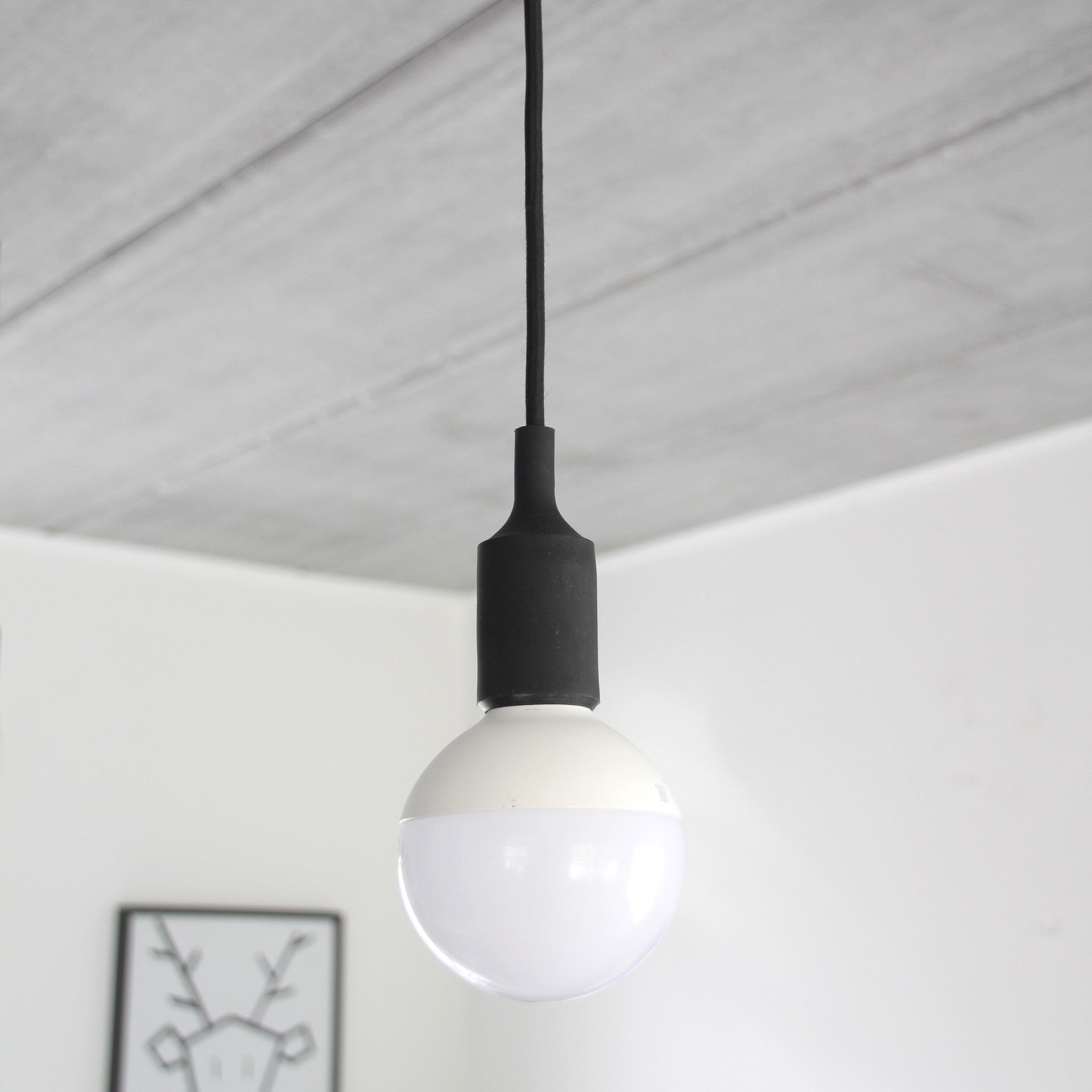 Silicone pendant light kit - Black