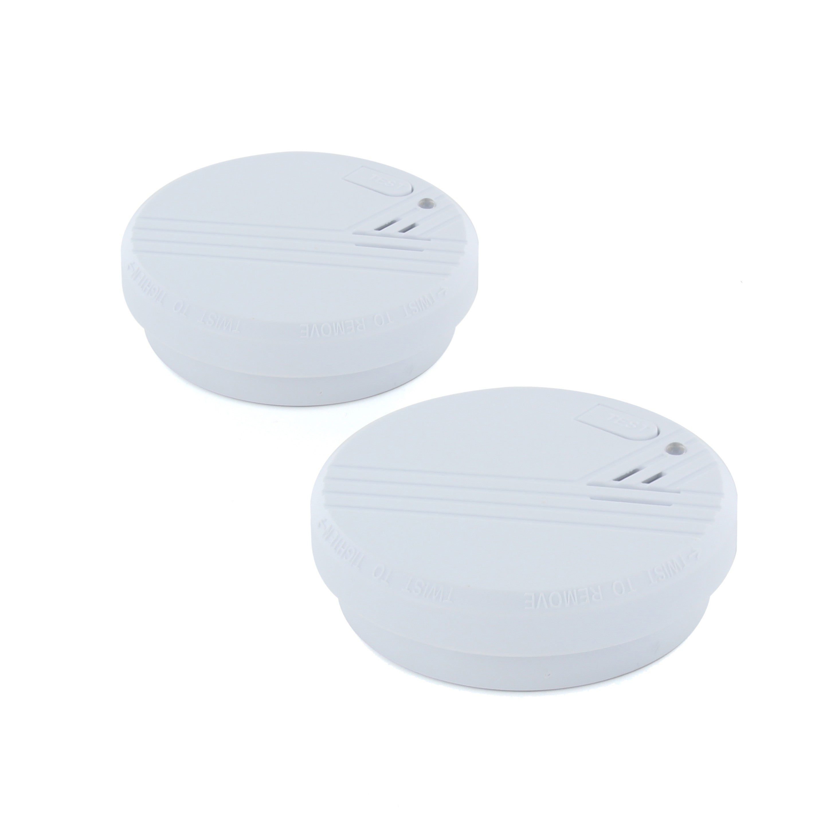 2 sensores de fumo óticos com pilha alcalina 9 V - 1 ano