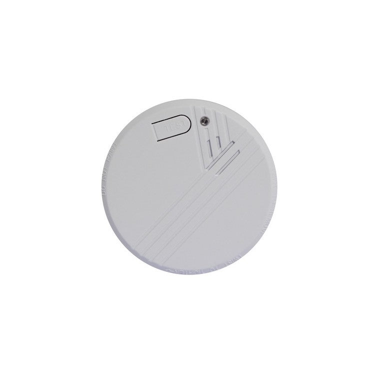Optical smoke detector with 9-V lithium battery