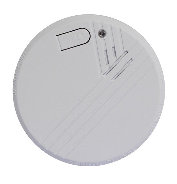 Optical smoke detector with 9-V lithium battery