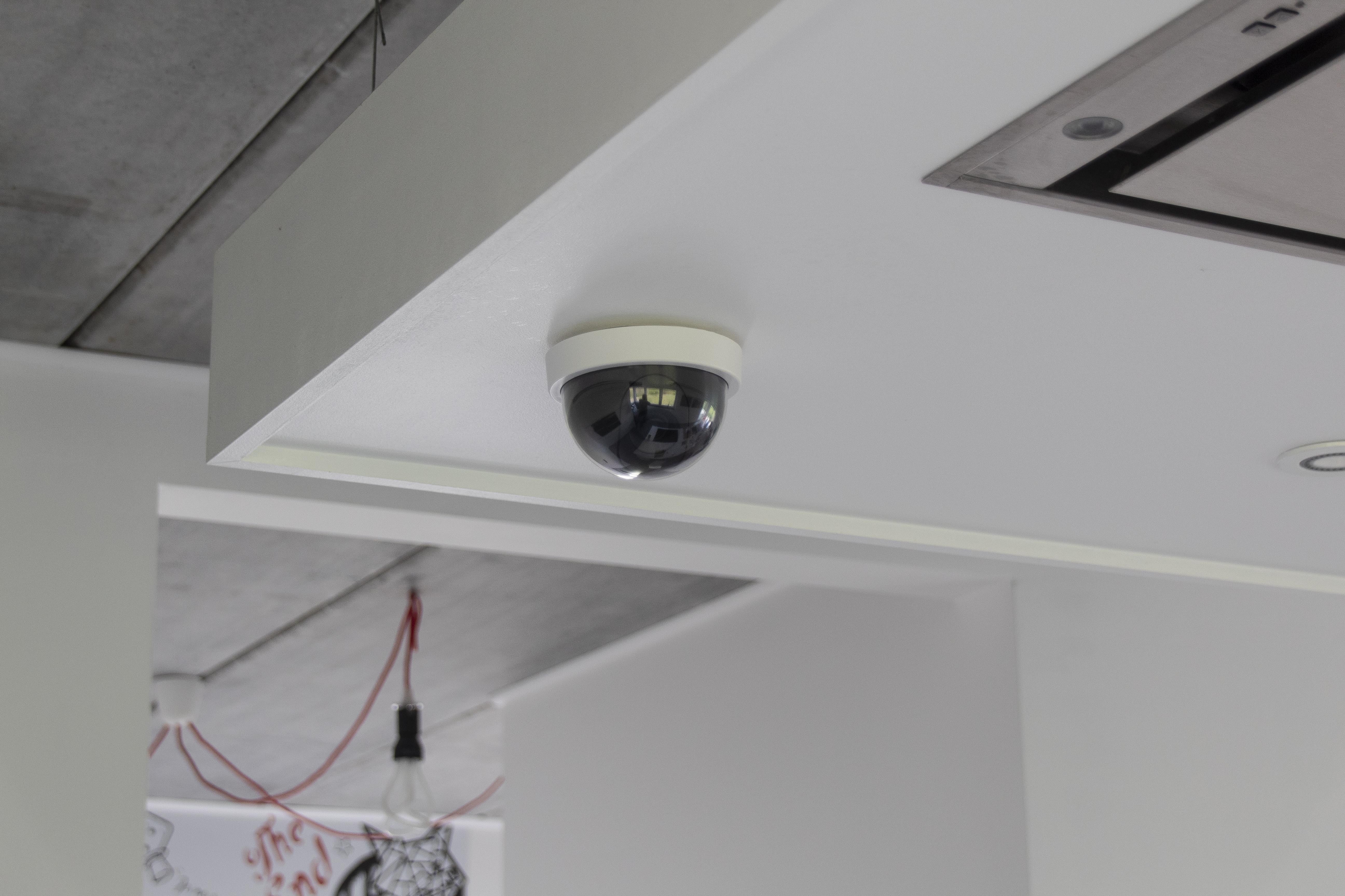 Bolvormige nepcamera met blauwe led
