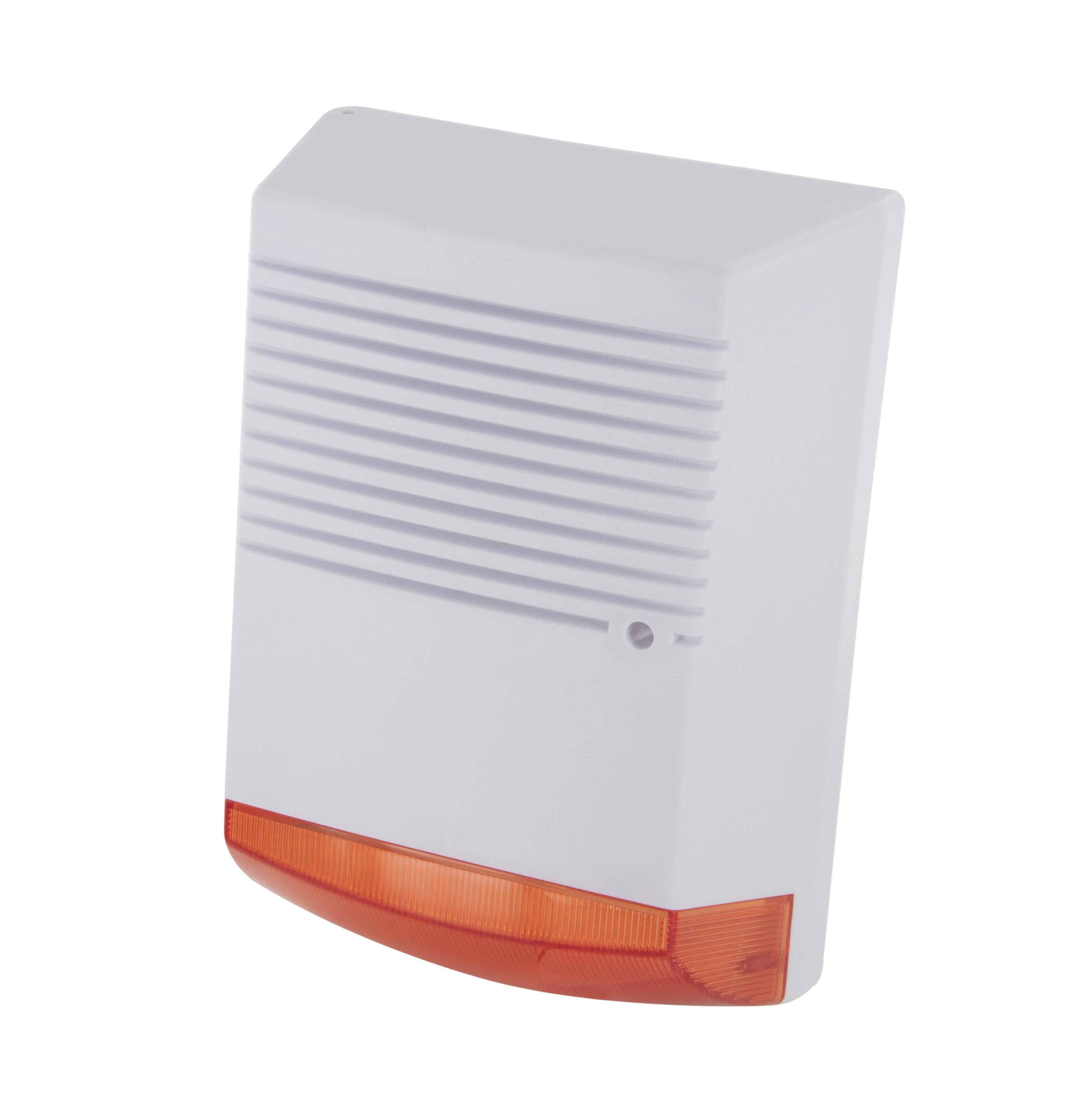 Dummy alarm siren with flashing red LED