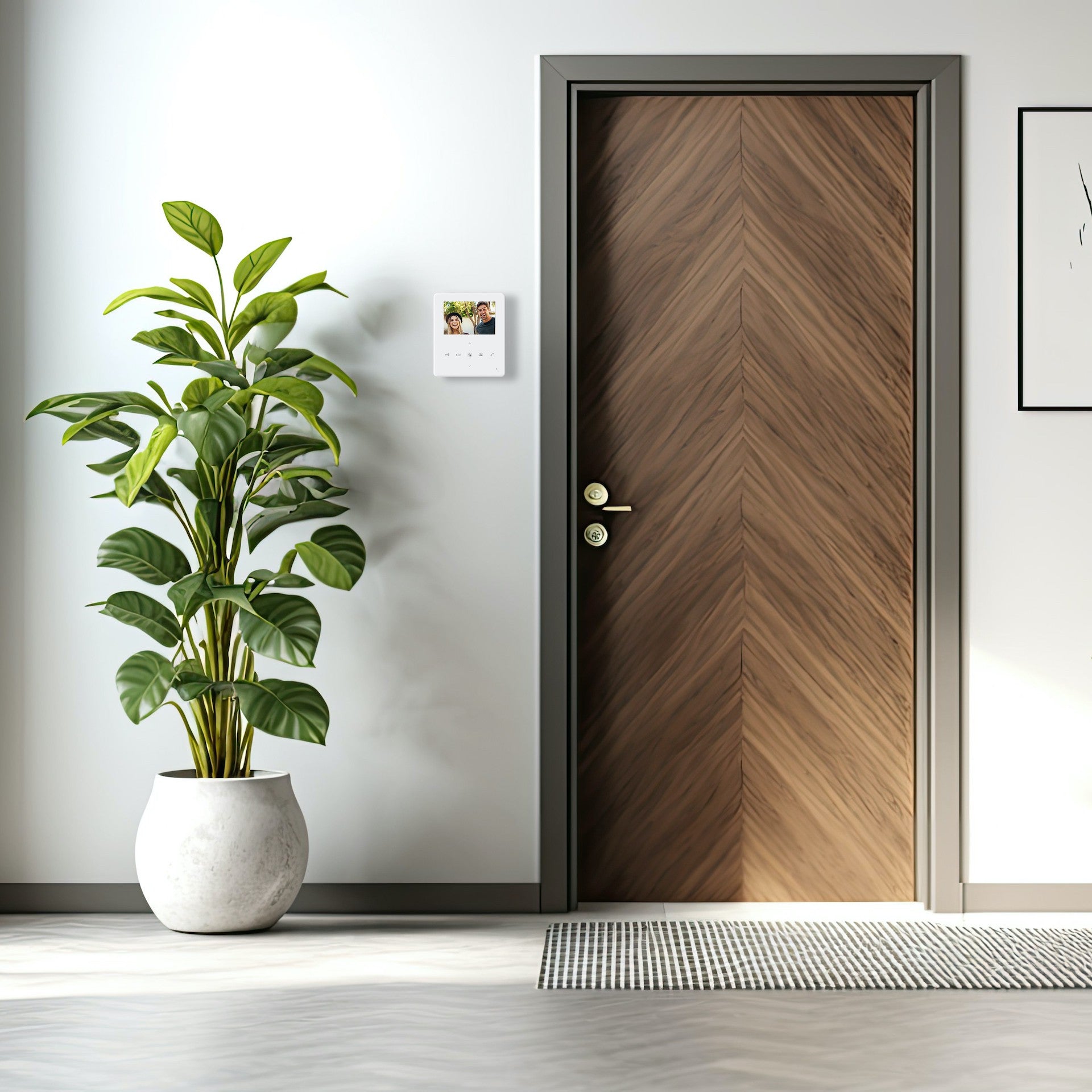 4,3" bedrade videofoon met aanraakscherm (4 draden)