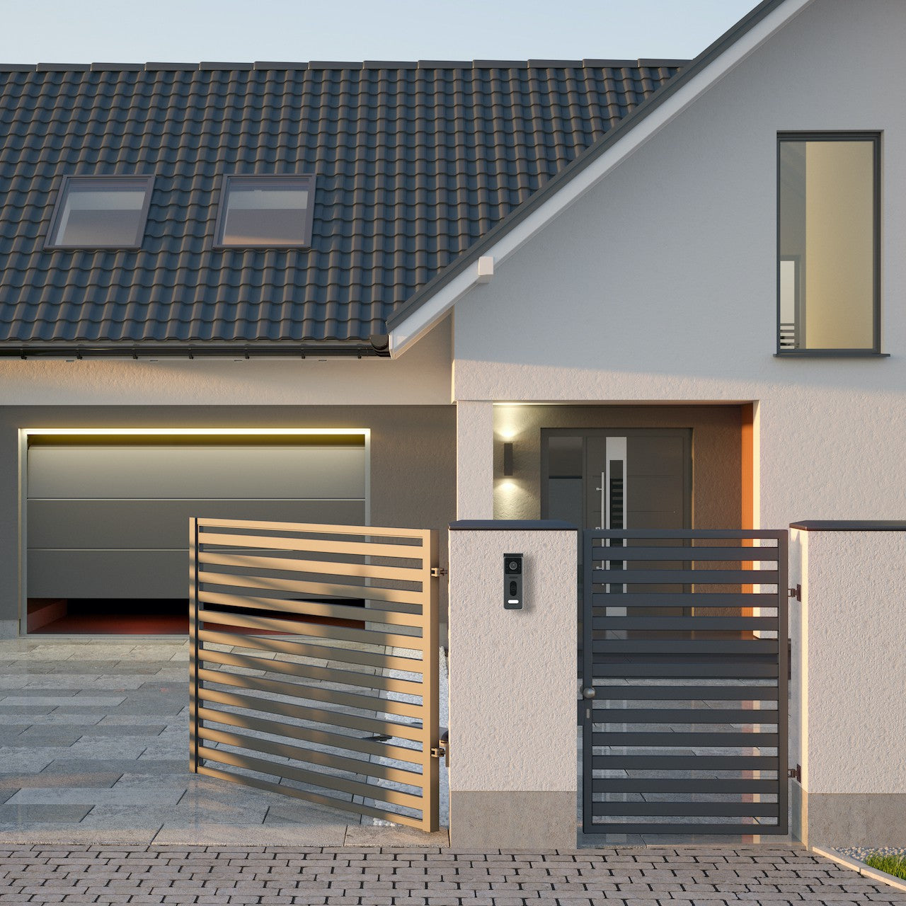 Videofone de 2 fios com ecrã tátil de 7" e desbloqueio RFID