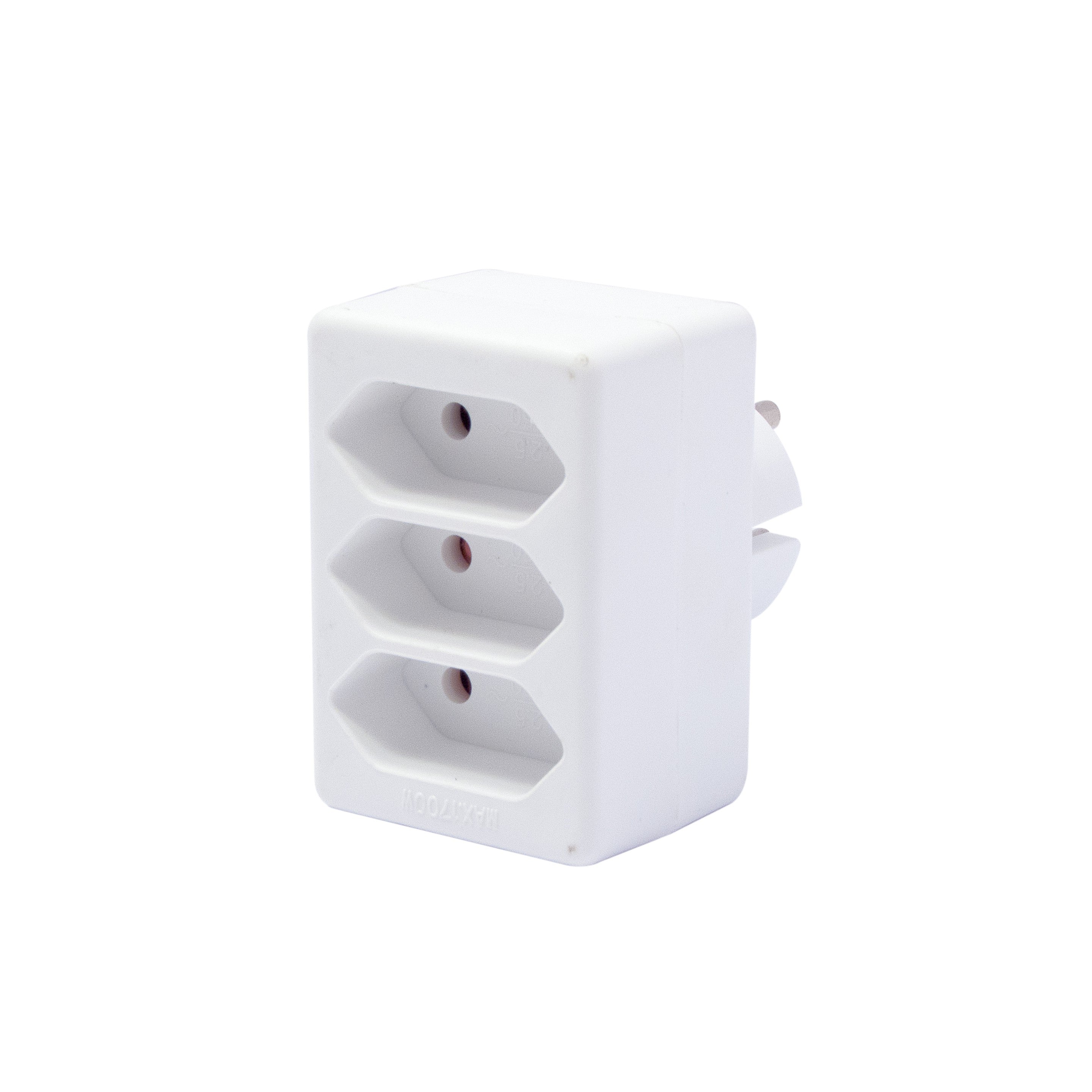 Standaarddominostekker, wit, 2 x 2,5 A