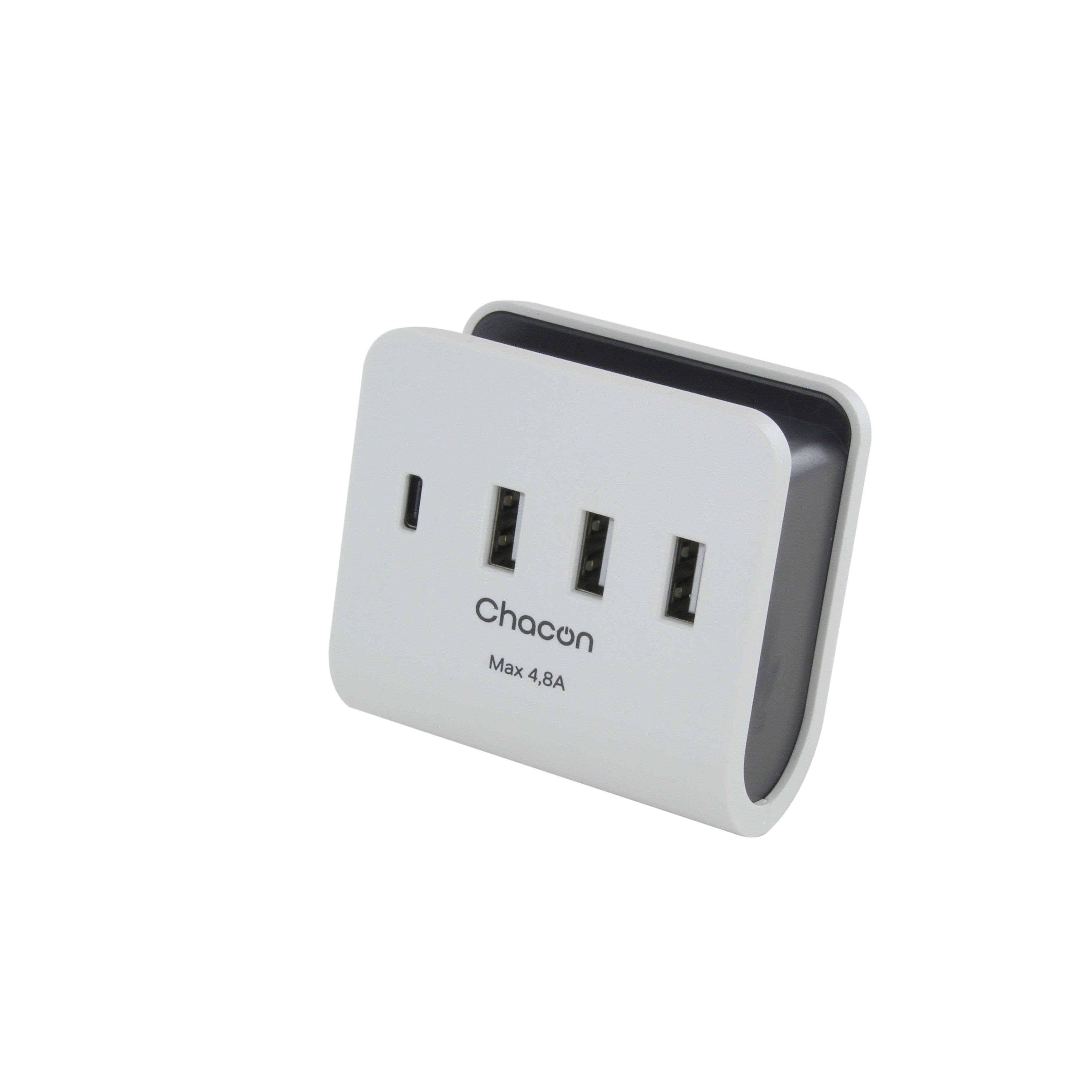 USB-lader met stekker 3 x USB A - 1x USB C