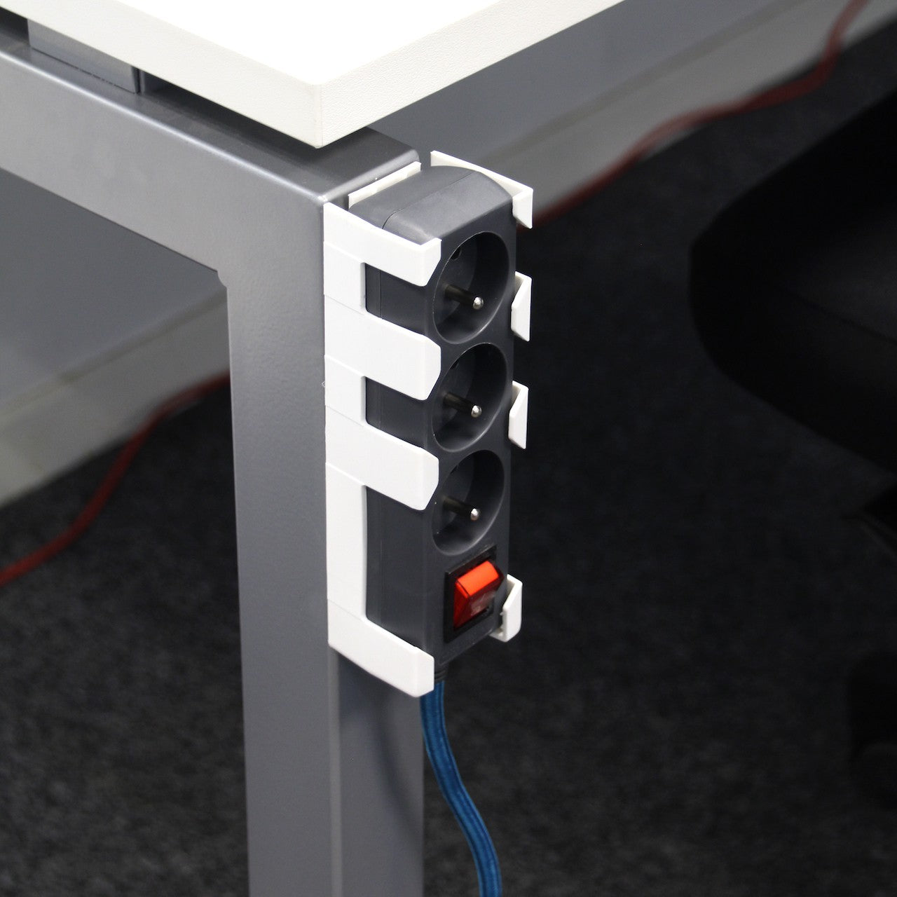 Wall bracket for power strip - White
