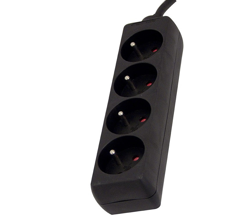 Extensão preta - 4 x 16 A + 1,5 m