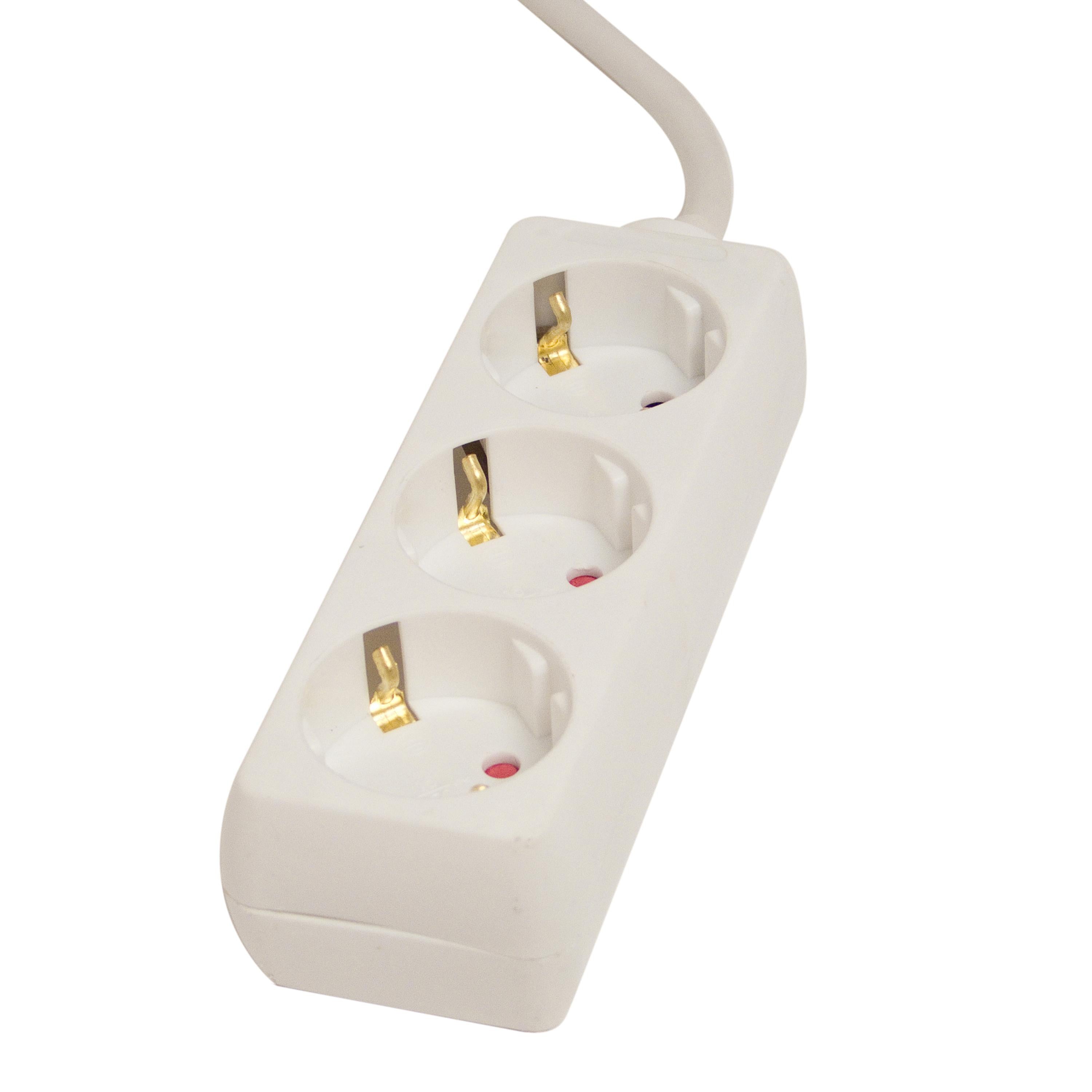 Base múltiple 3 x 16 A - 1,5 m - Blanco (SCH)
