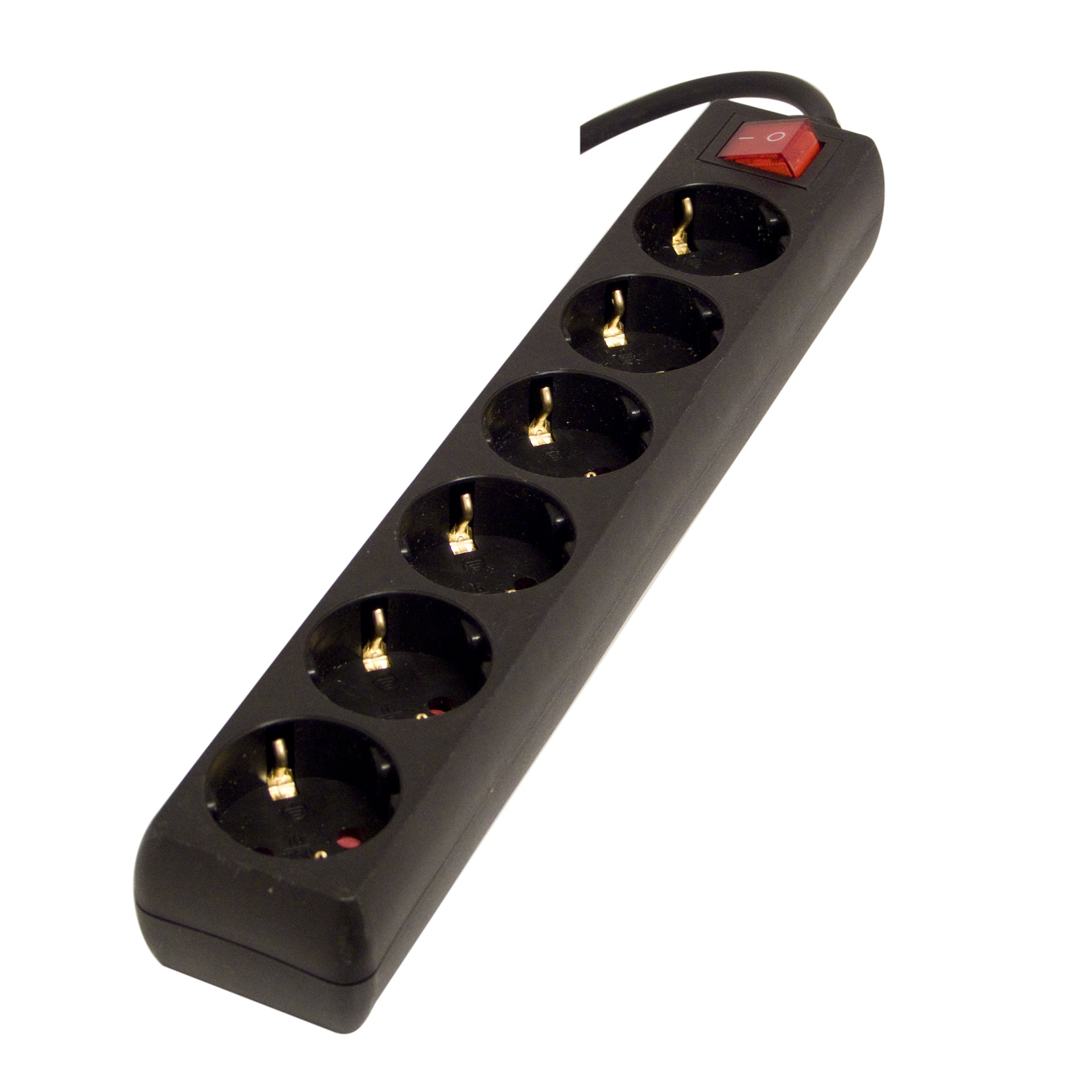 Steckdosenleiste mit Schalter 6 x 16 A - 1,5 m - Schwarz