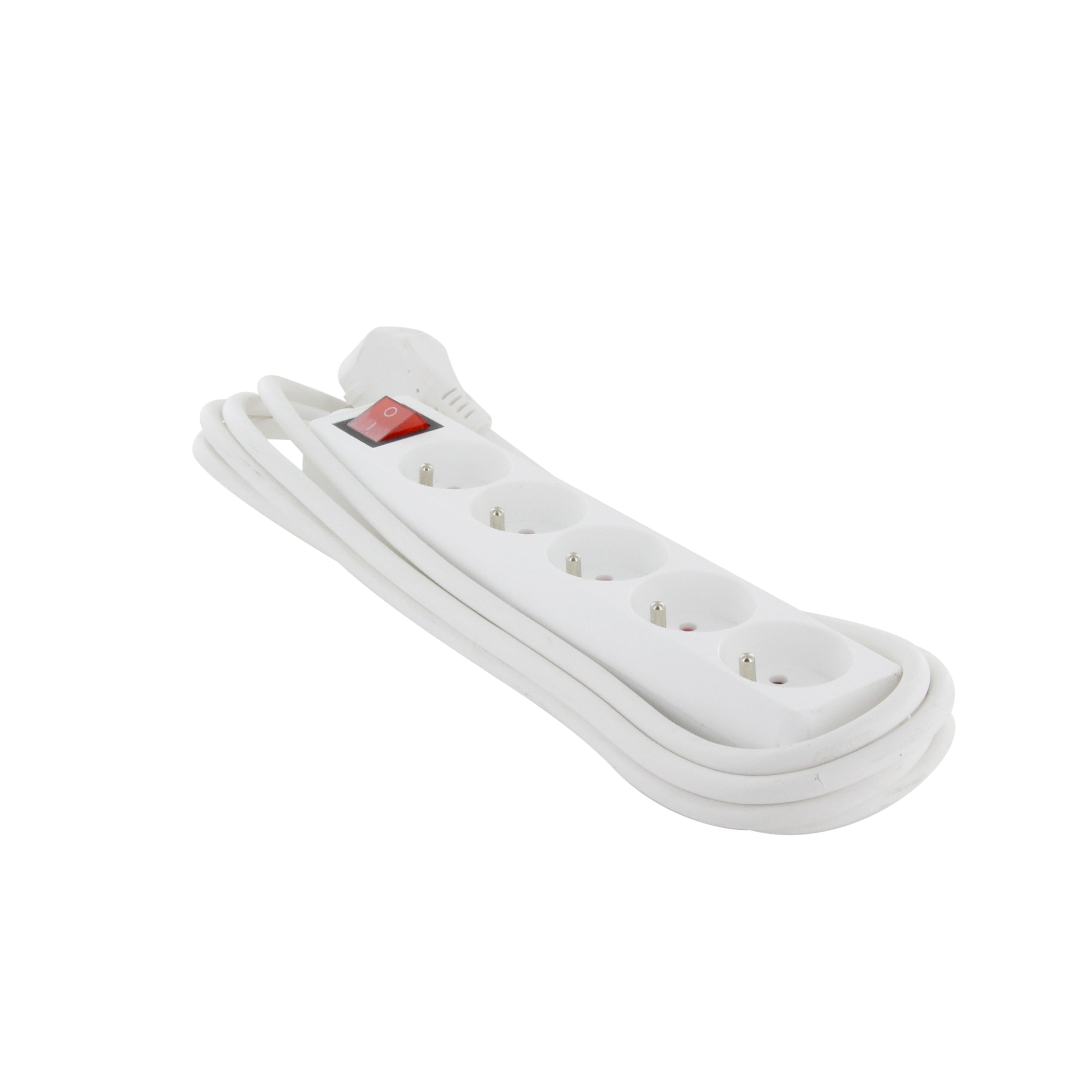 Power strip 5 x 16 A with switch - 3 m - White (FR)