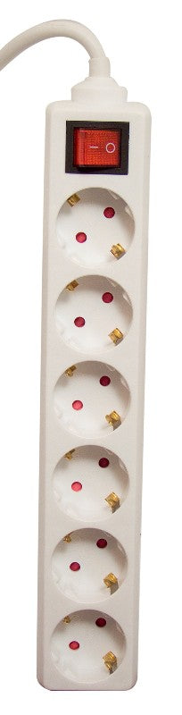 Power strip with switch - 3 m - white (SCH)