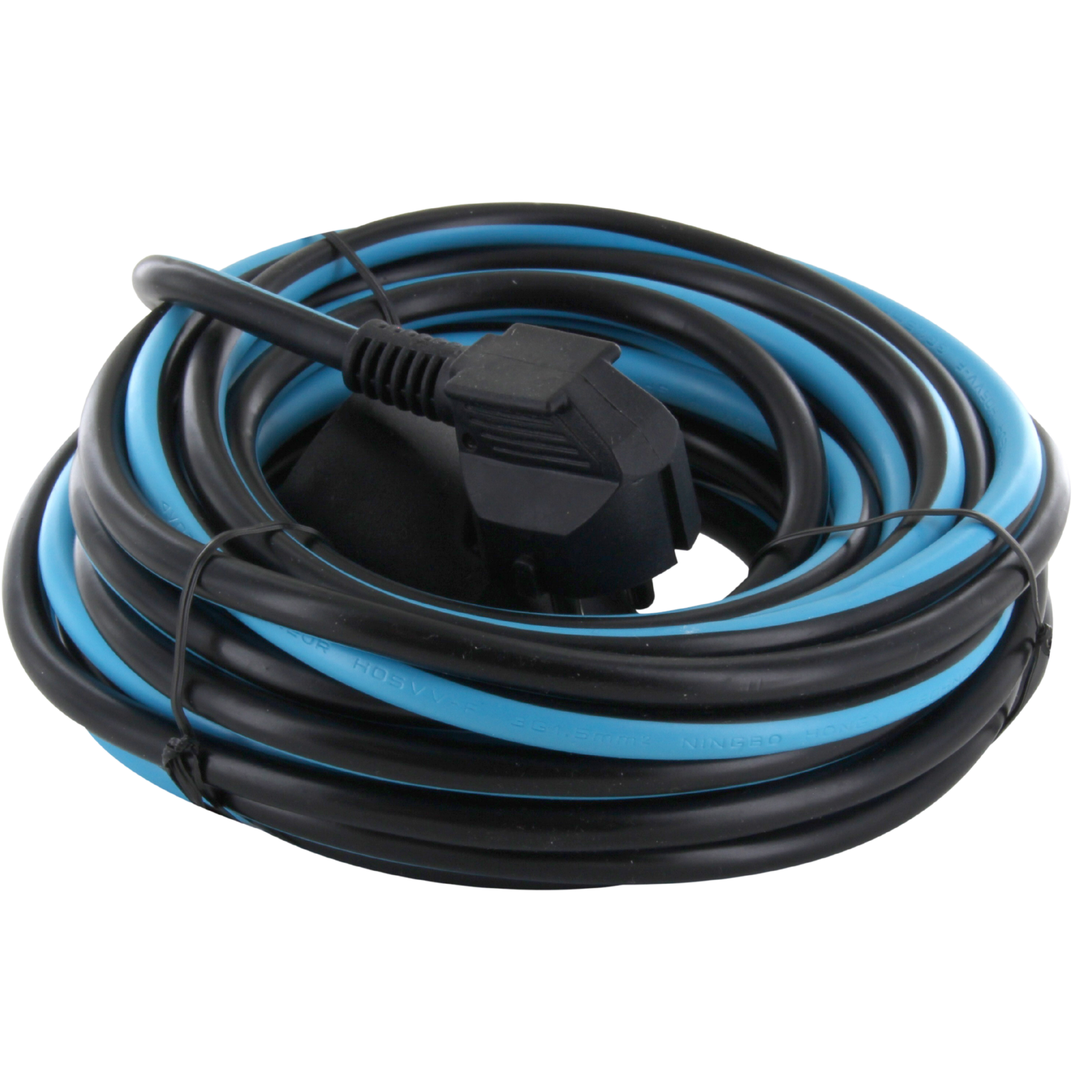 Chacon 20m Extension Cable - Blue/Black - Schuko Plug