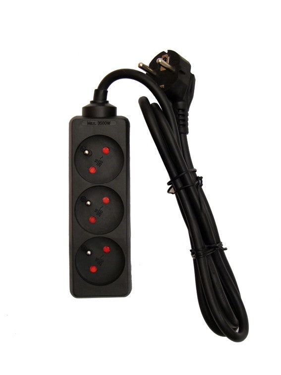 Power strip 3 x 16 A - 1.5 m - Black