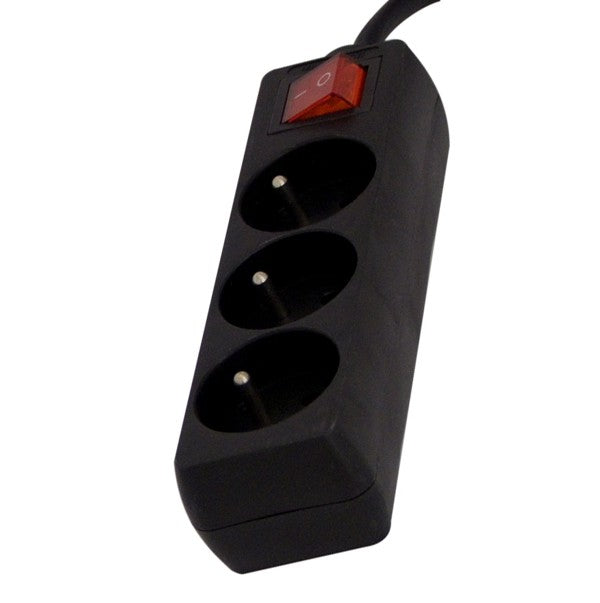 Power strip with switch 3 x 16 A - 1.5 m - Black