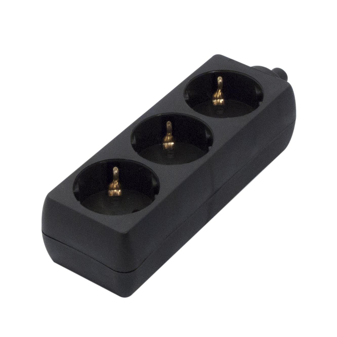 Ciabatta 3 x 16 A senza cavo - nero (SCH)