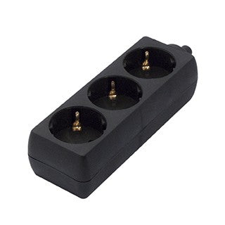 Ciabatta 3 x 16 A senza cavo - nero (SCH)