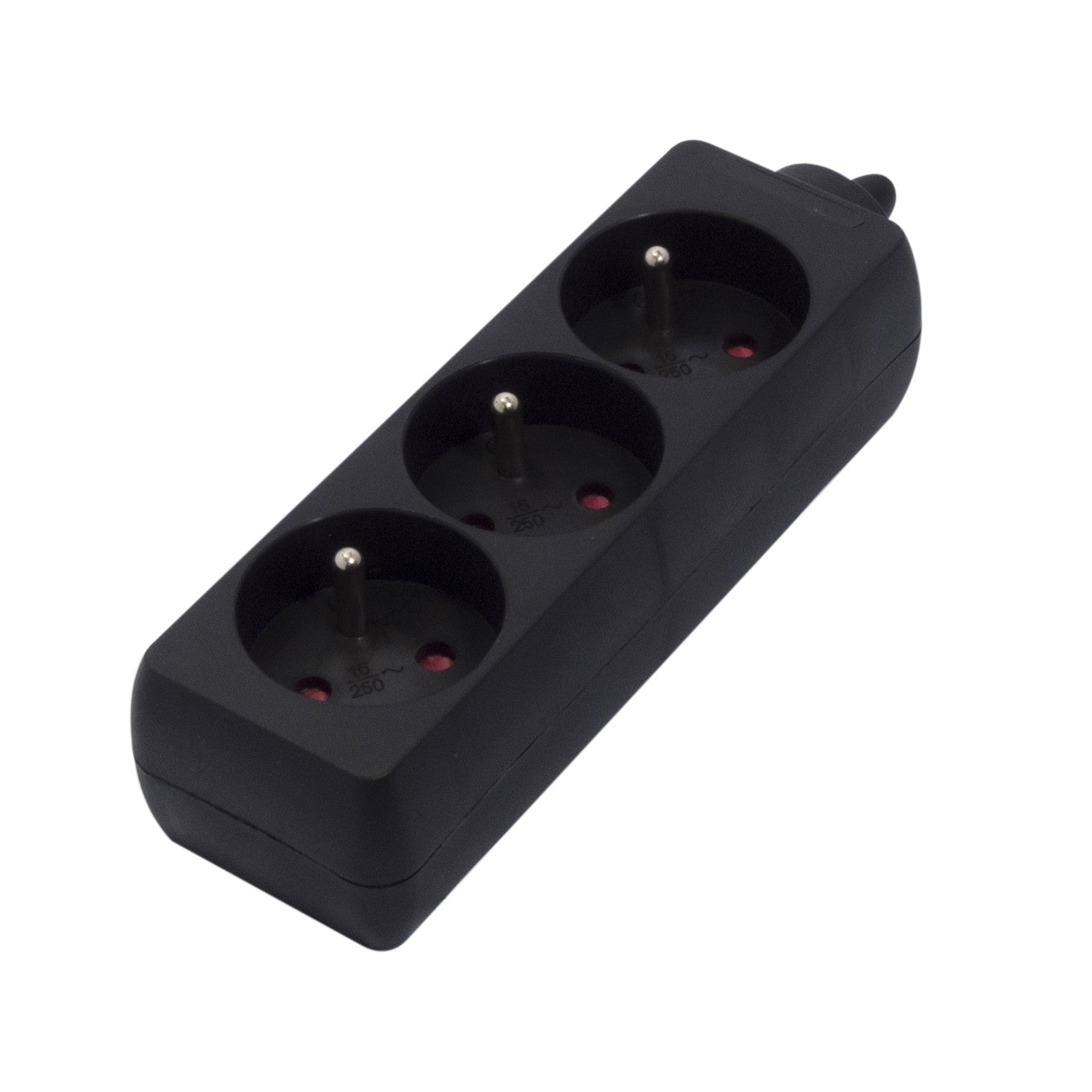 Bloc multiprise sans cordon 3 x 16 A - Noir
