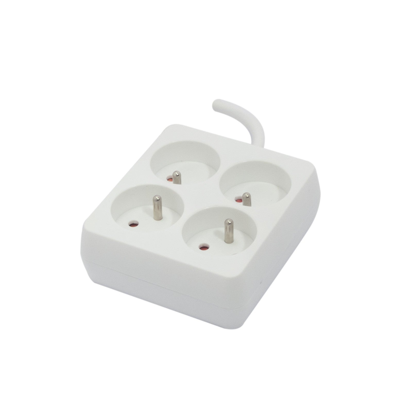 Multipresa quadrata 4 x 16 A - 1,5 m - Bianca