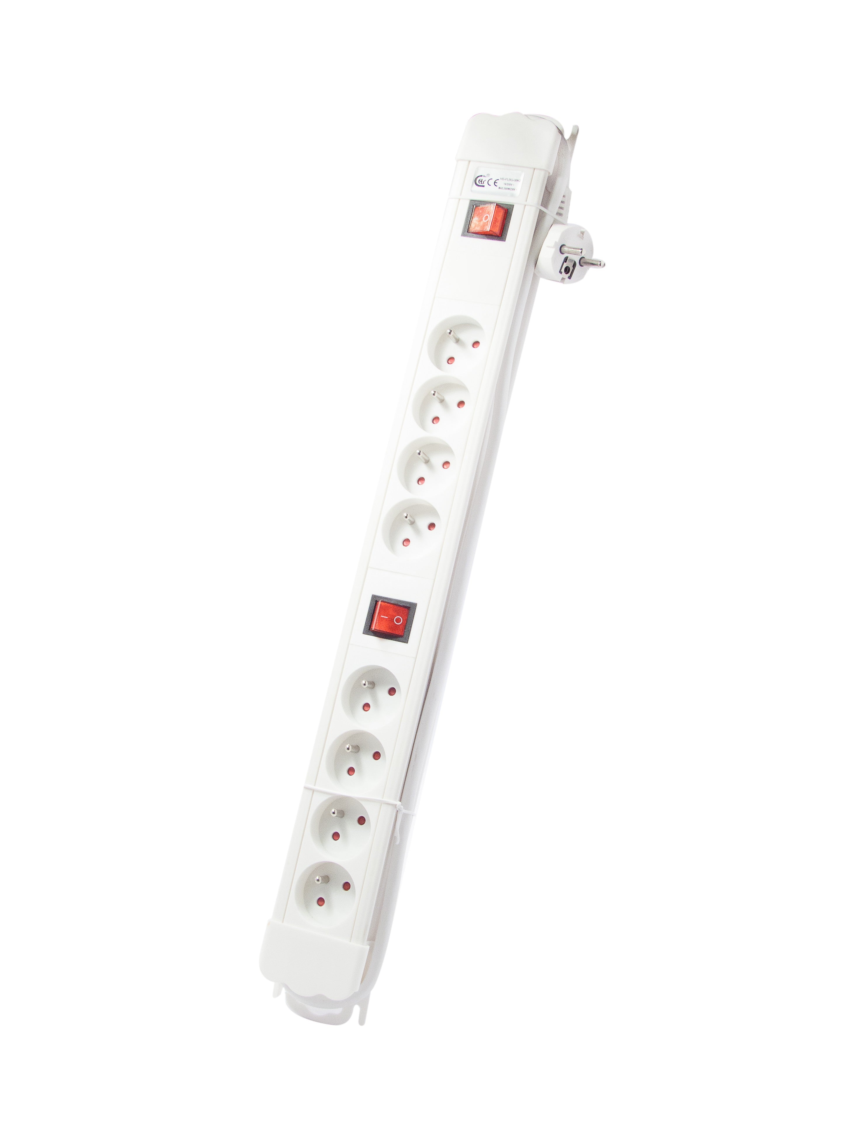 Base múltiple 8 x 16 A con doble interruptor - 1,5 m - Blanco