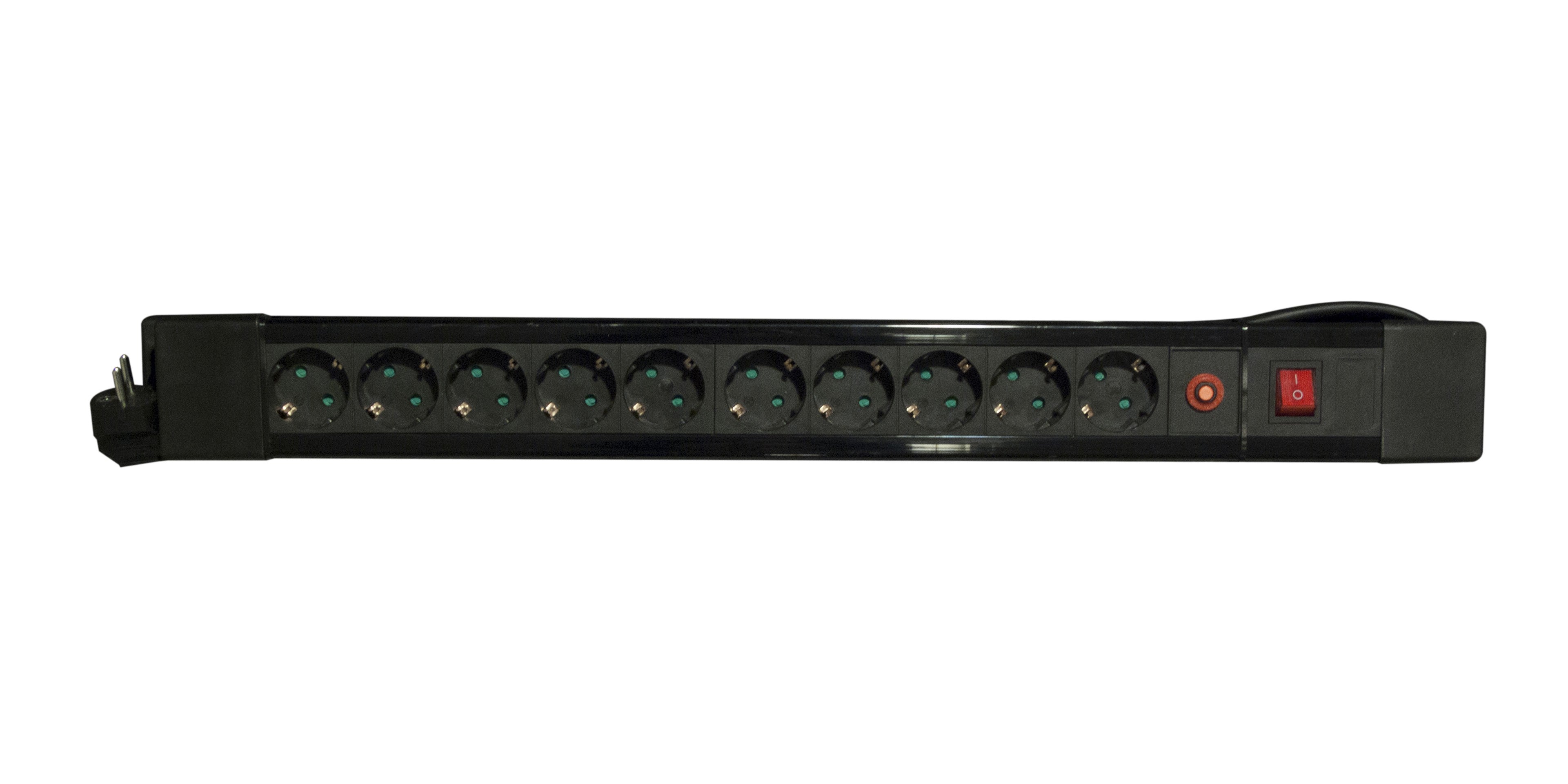 Power strip 10 x 16 A with switch - 1.5 m - Black (SCH)