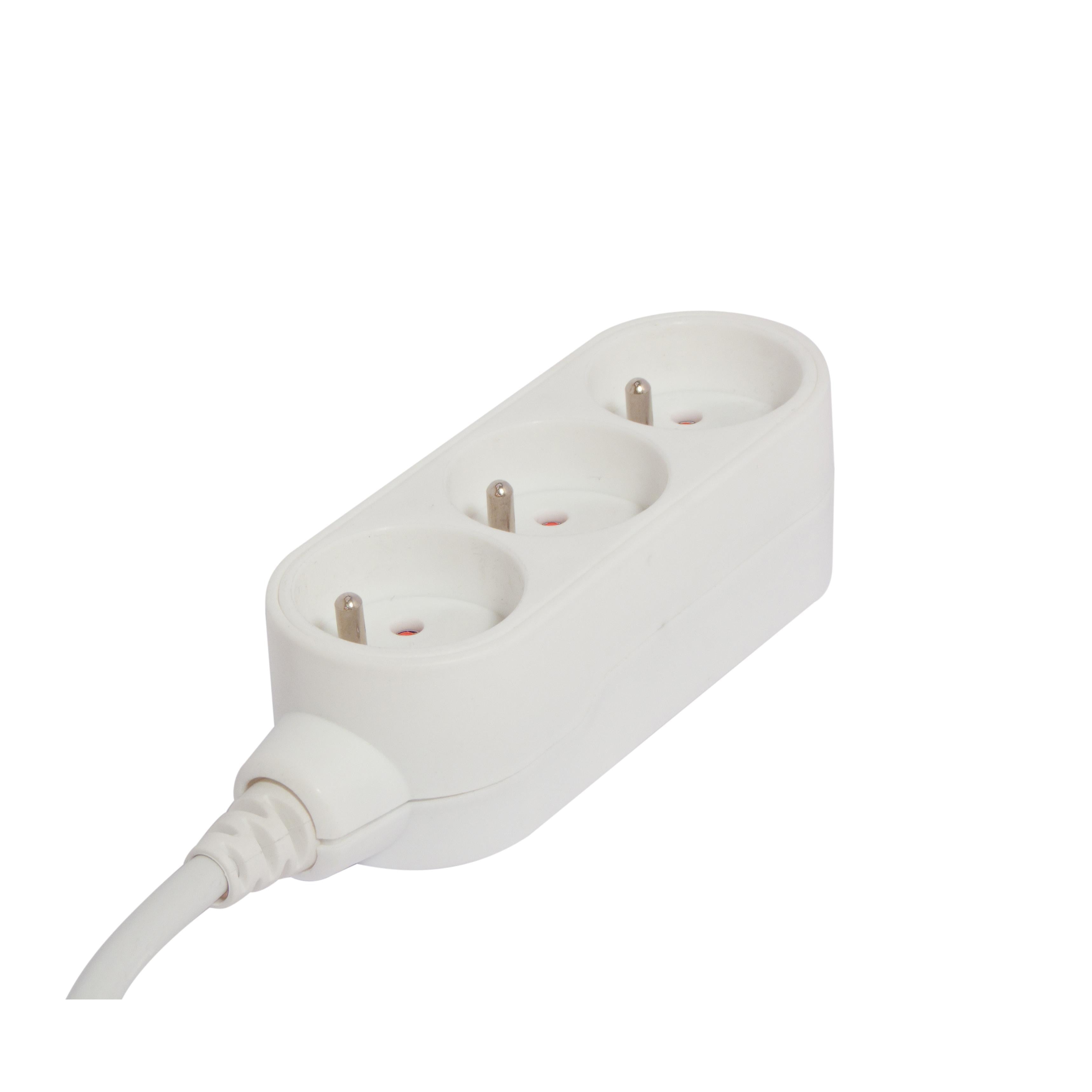 Stylish power strip white - 3 x 16 A - 0.5 m