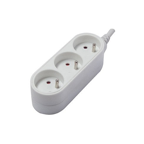 Bloc multiprise Design blanc - 3 x 16A - 0,5m
