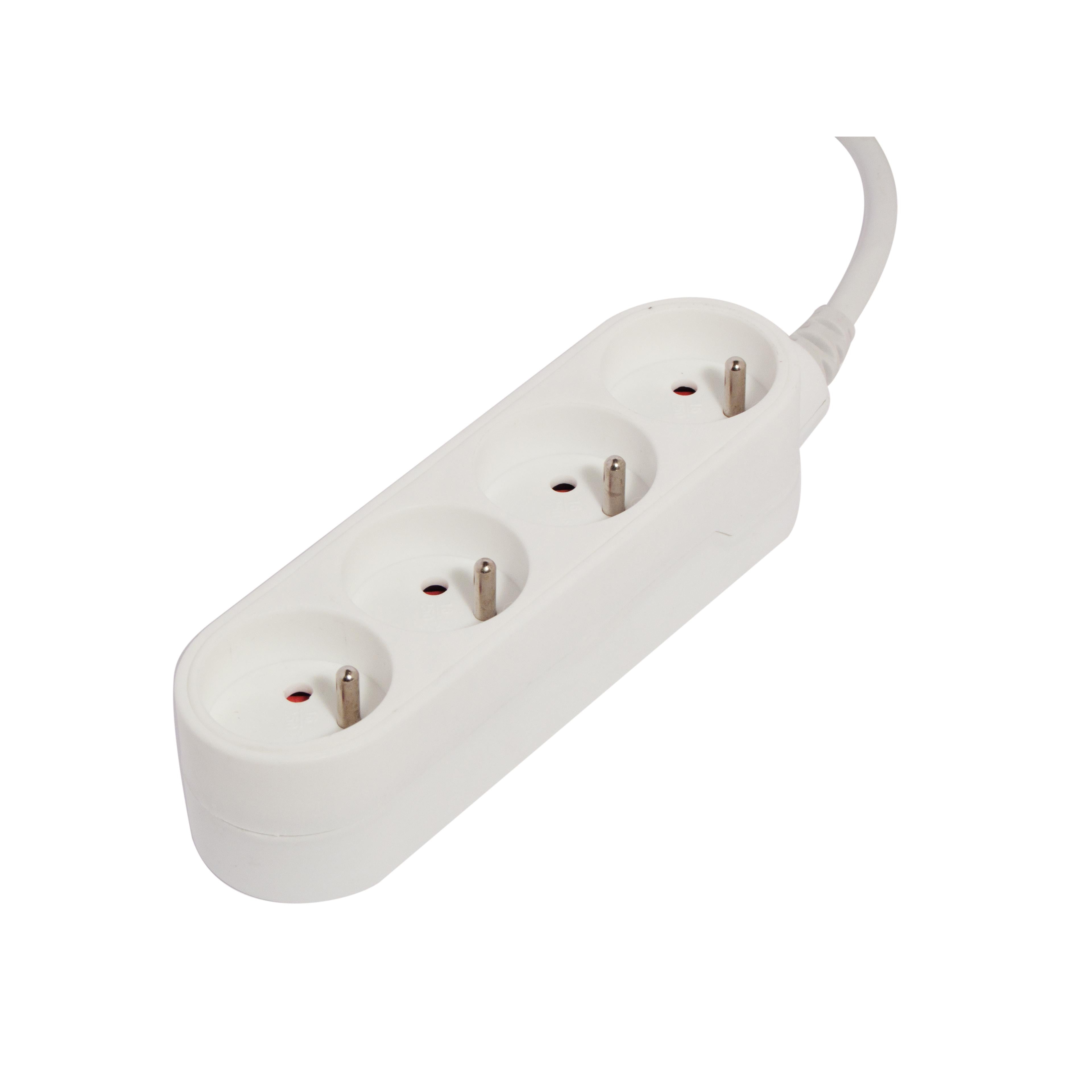 Stylish power strip white - 4 x 16 A - 1.5 m