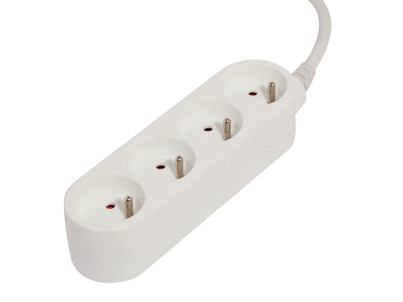Extensão elegante branca - 4 x 16 A - 3 m