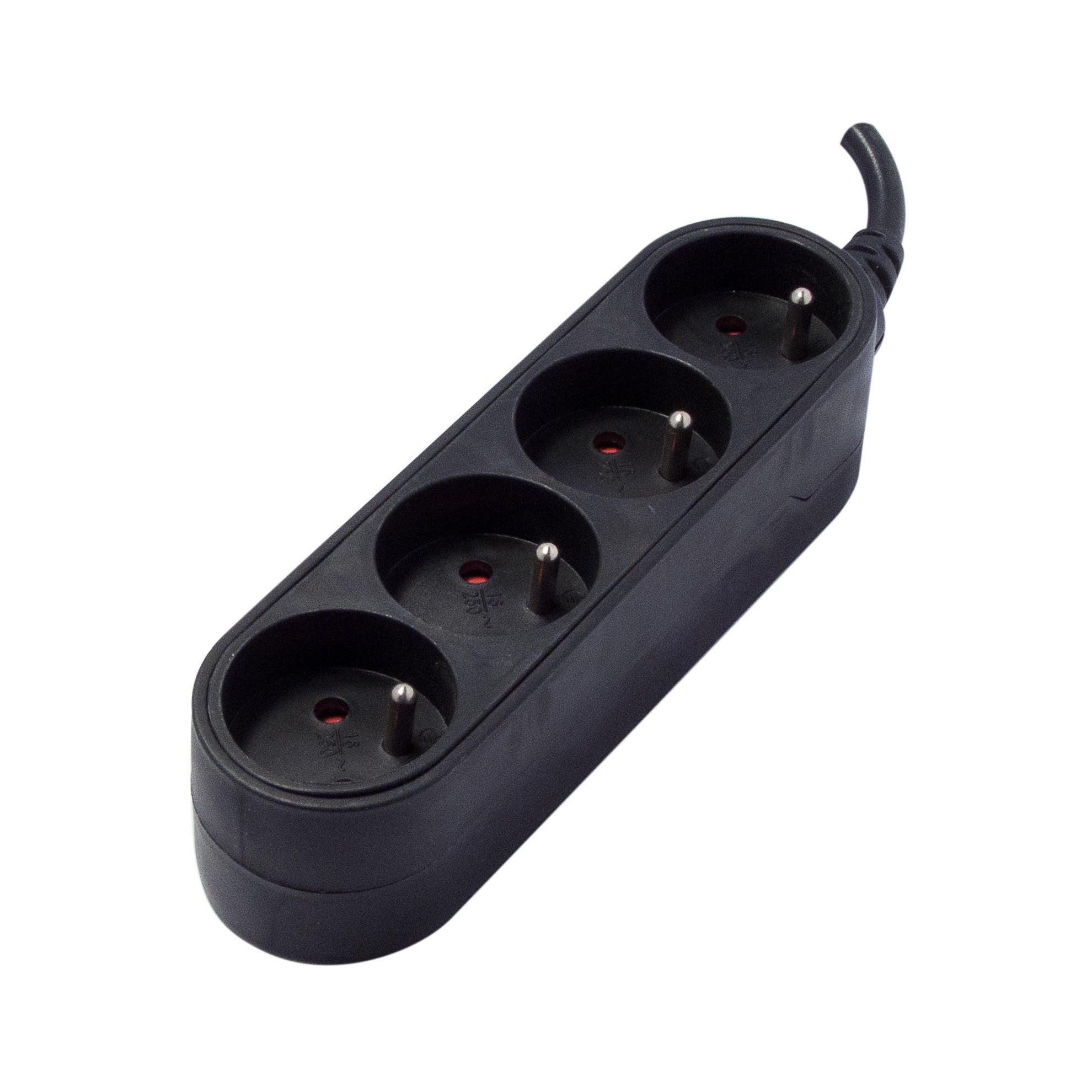 Stylish power strip 4 x 16 A - 3 m - Black