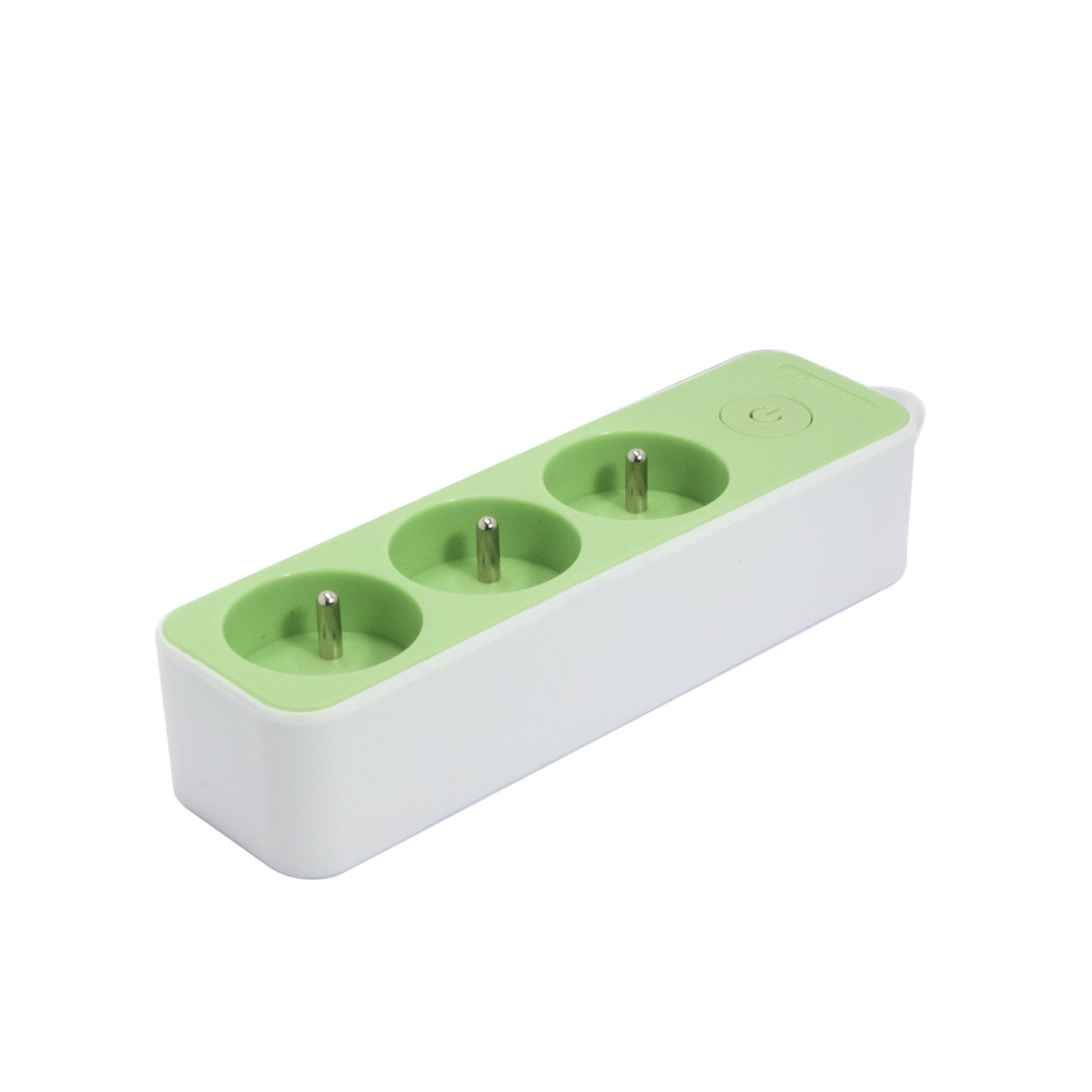 Multipresa 3 X 16 A - 1,5 m - Bianco/Verde