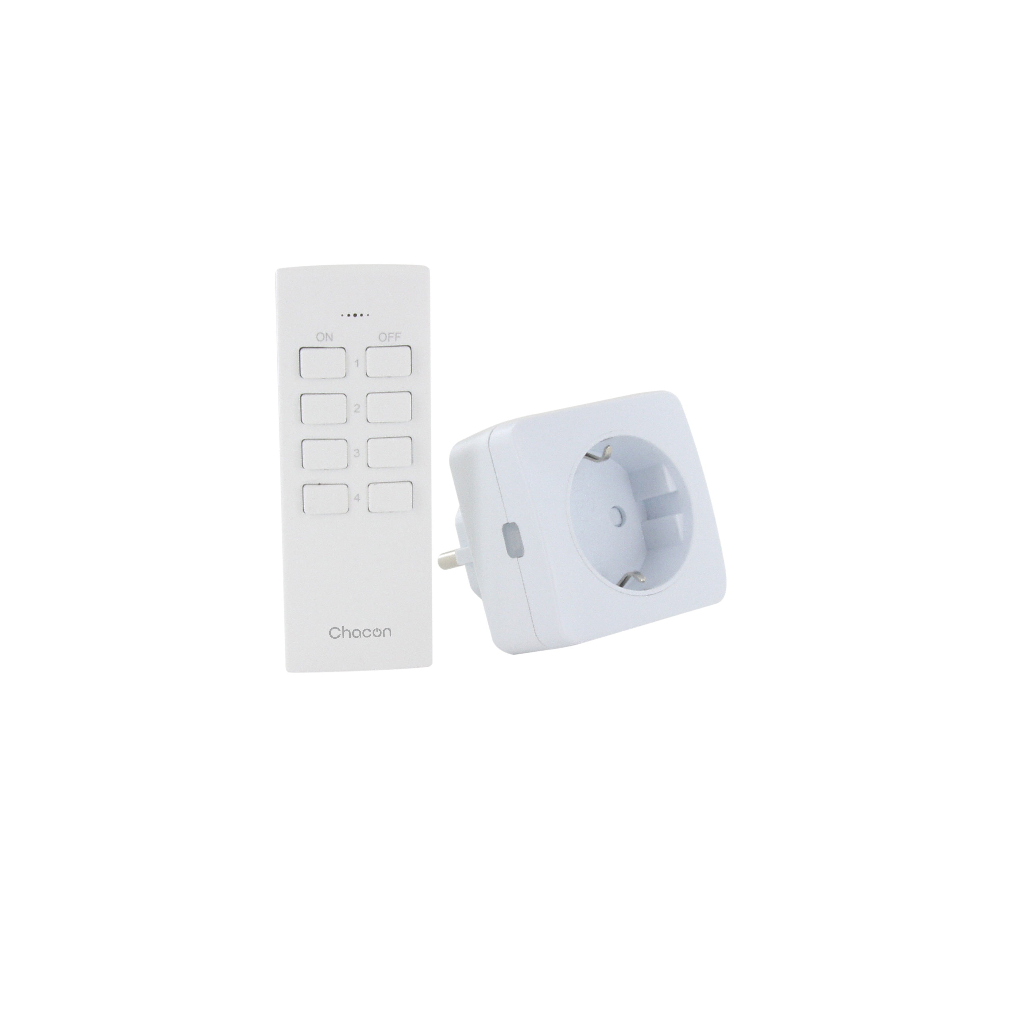Set di 4 mini-spine On/Off + telecomando a 4 canali 2300W