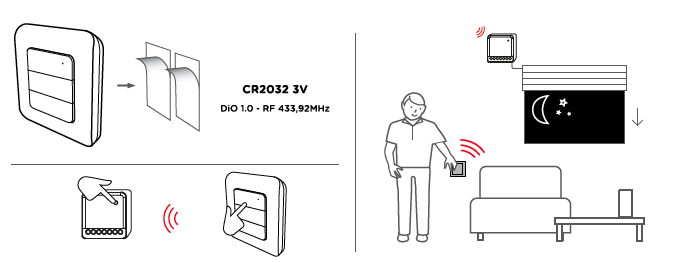 Wireless shutter switch