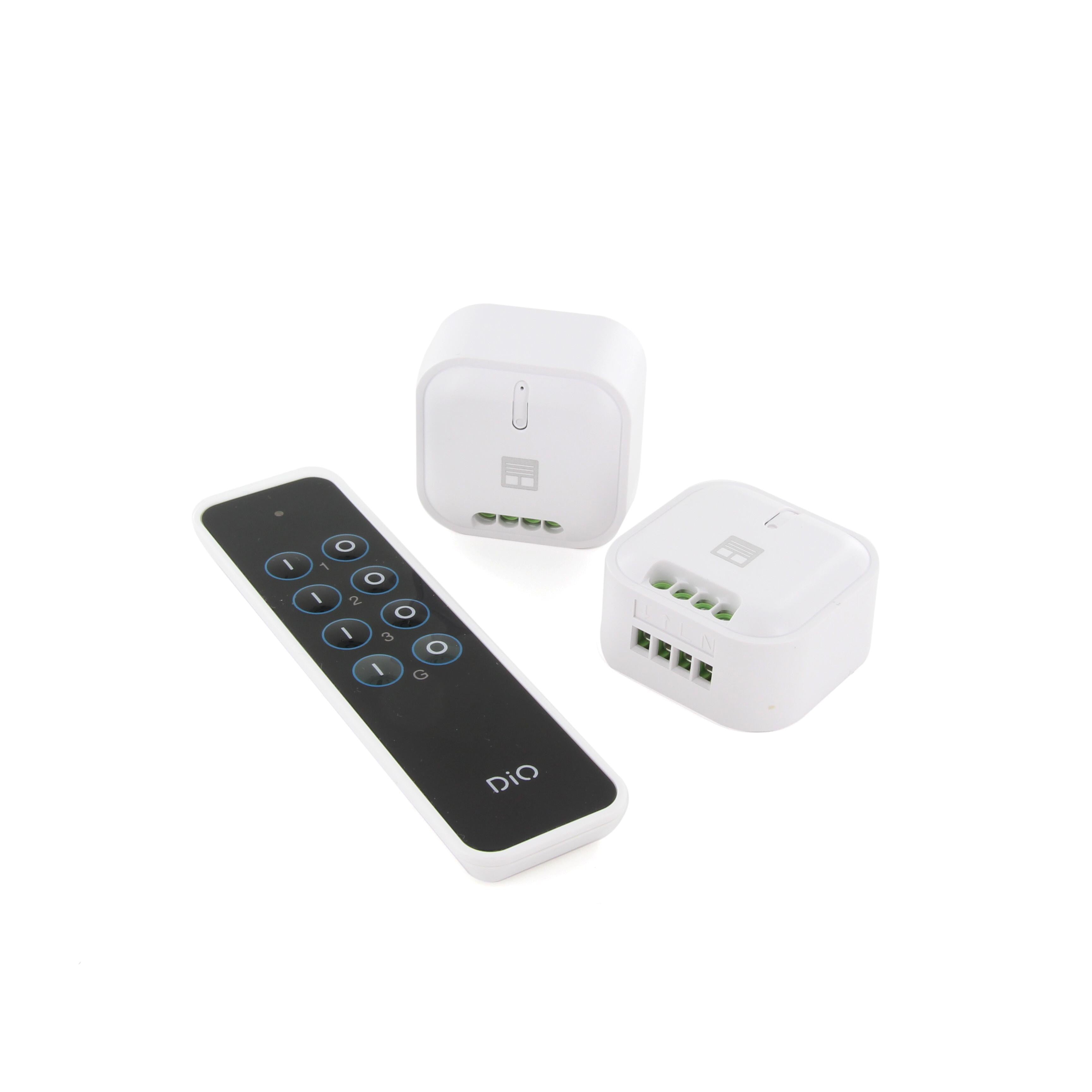Conjunto de 2 módulos para persianas + telecomando de 3 canais