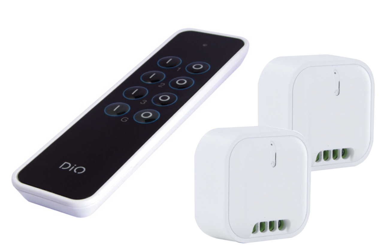 Conjunto de 2 módulos para persianas + telecomando de 3 canais