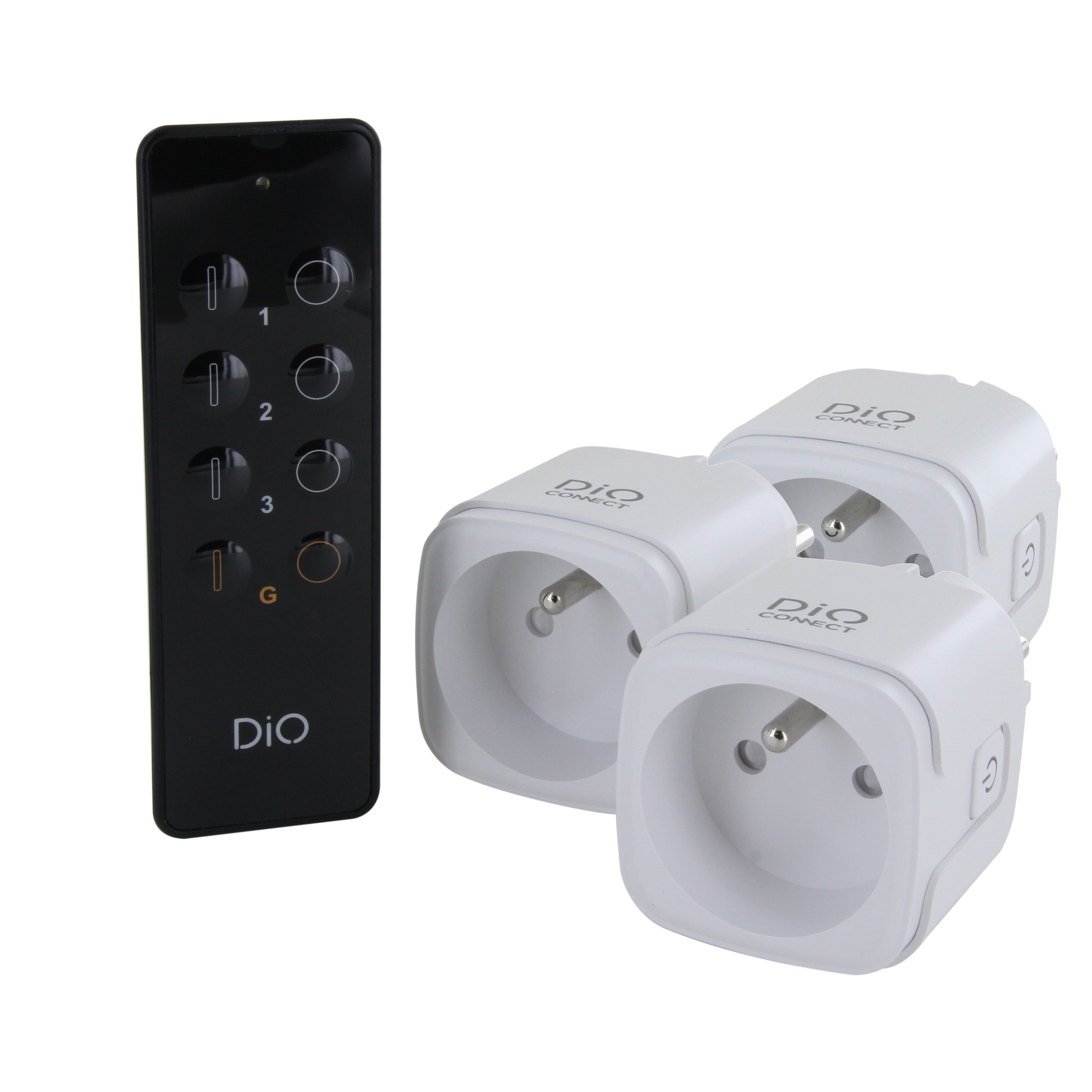 3 Aangesloten schakelstopcontacten met afstandbediening - DiO Connect