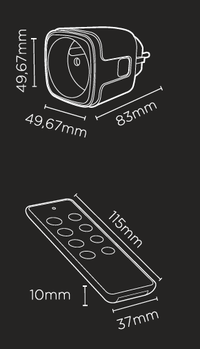 3 Aangesloten schakelstopcontacten met afstandbediening - DiO Connect