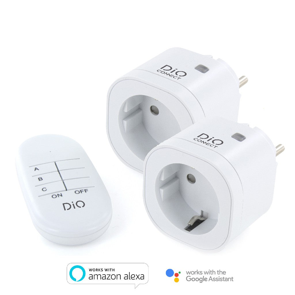 DiO Connect - 2 Prises WIFI et RF433MHz (SCH) + télécommande