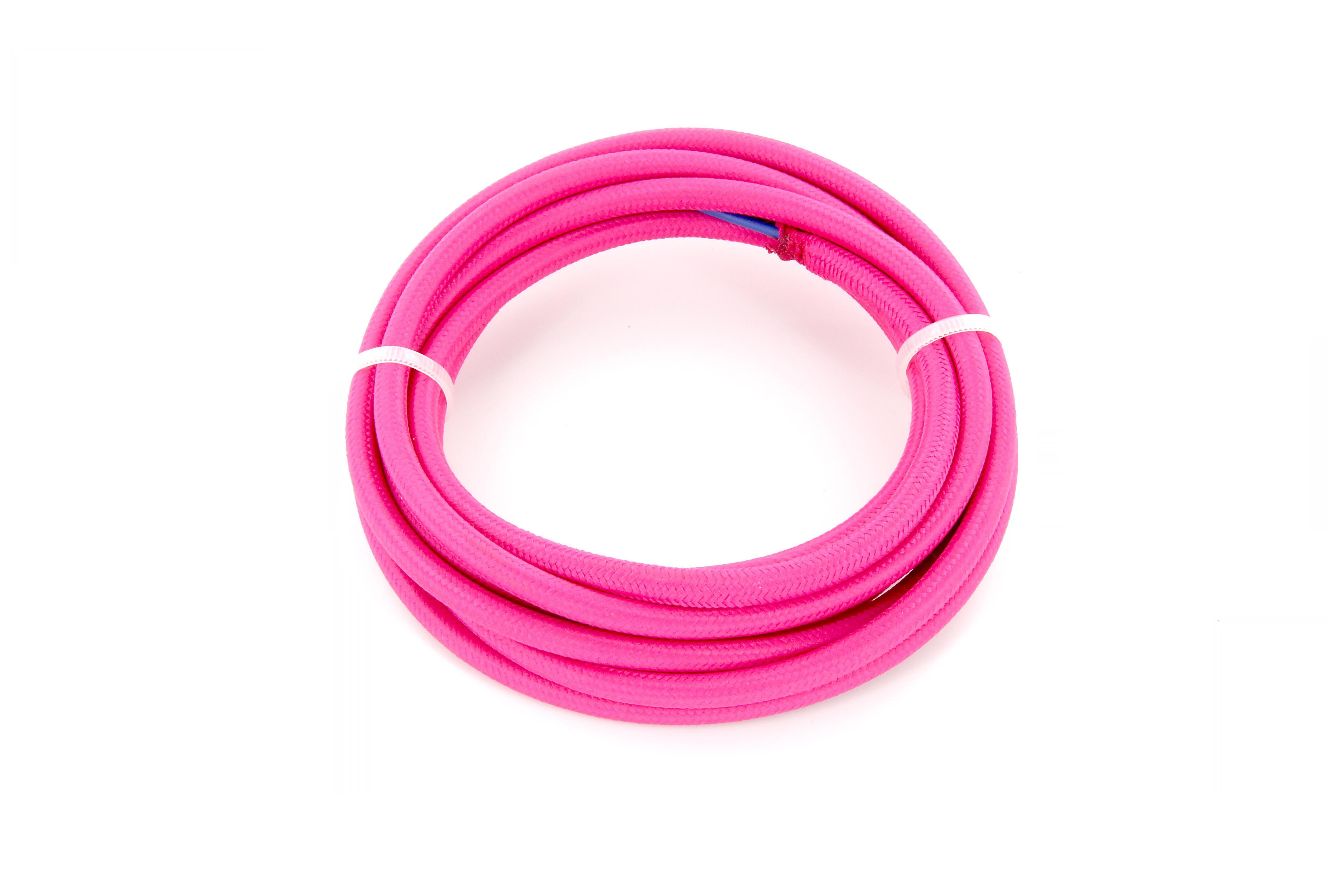 Câble textile - 3m - Rose