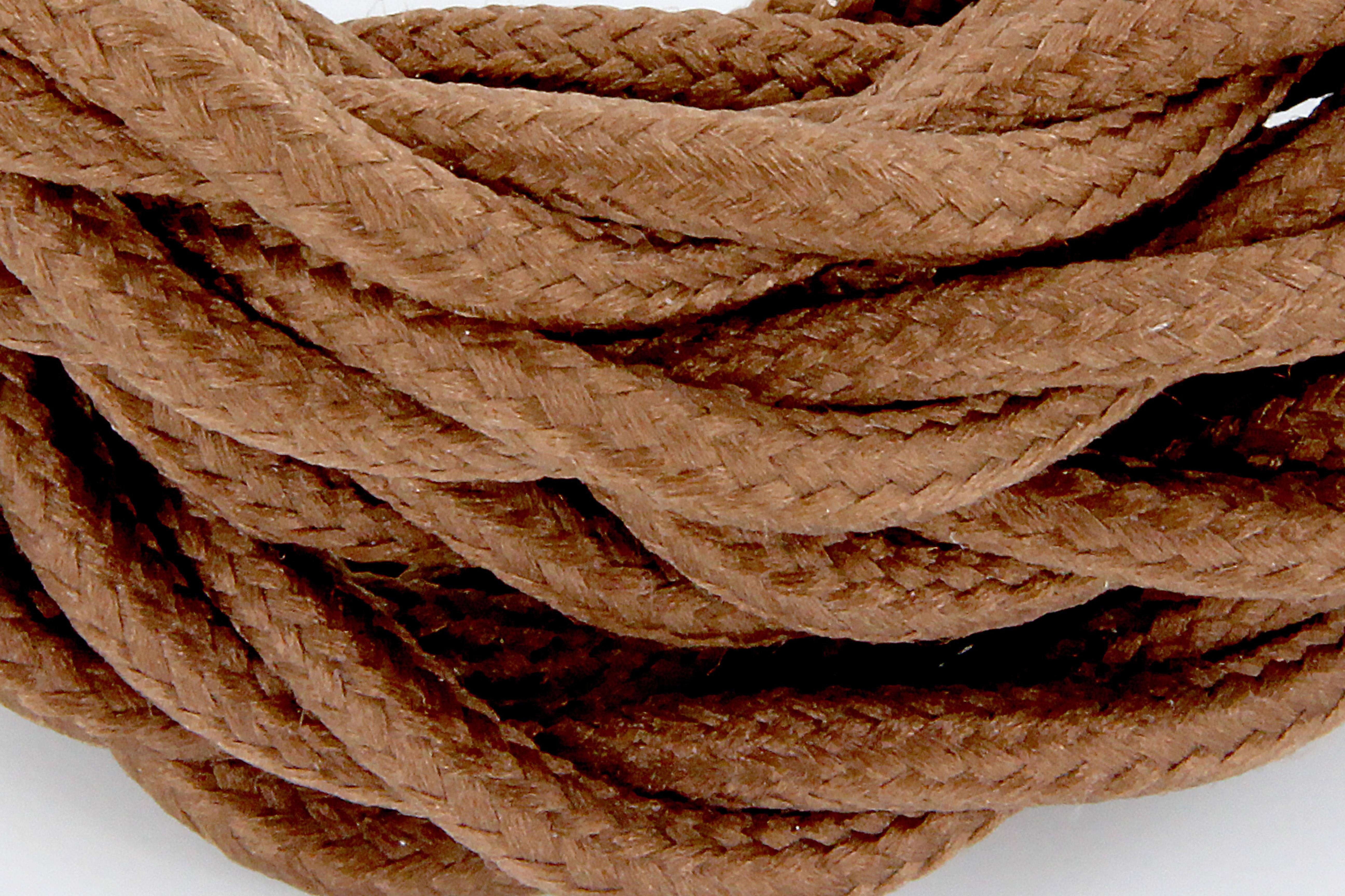 Câble textile torsadé 3m - Brun