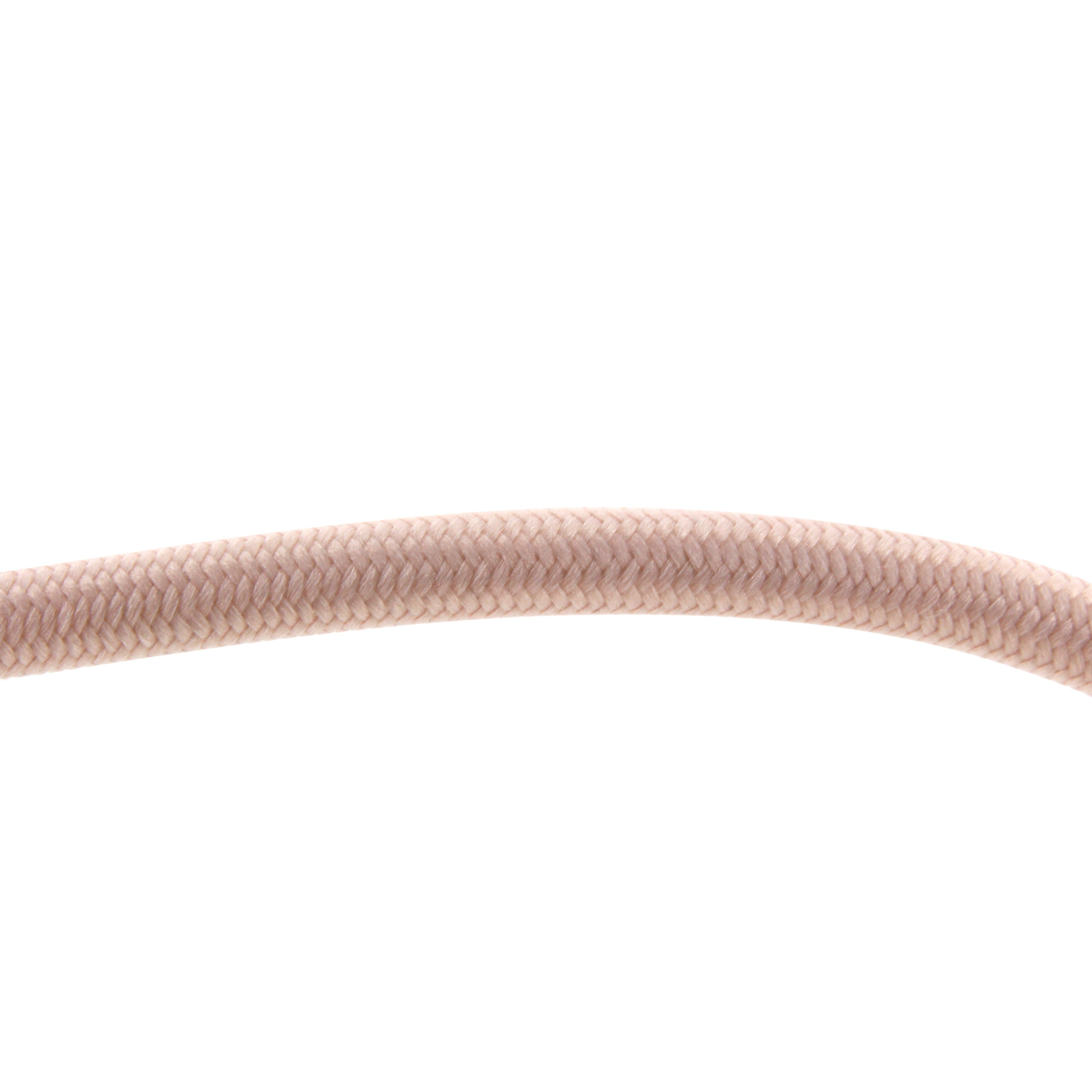 Stoffen snoer, 3 m – lichtroze